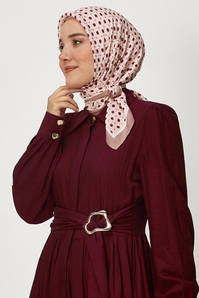 Vêtements hijab POUDRE 8655 ALVİNA FLOŞ EŞARP (NRL) - ALVİNA