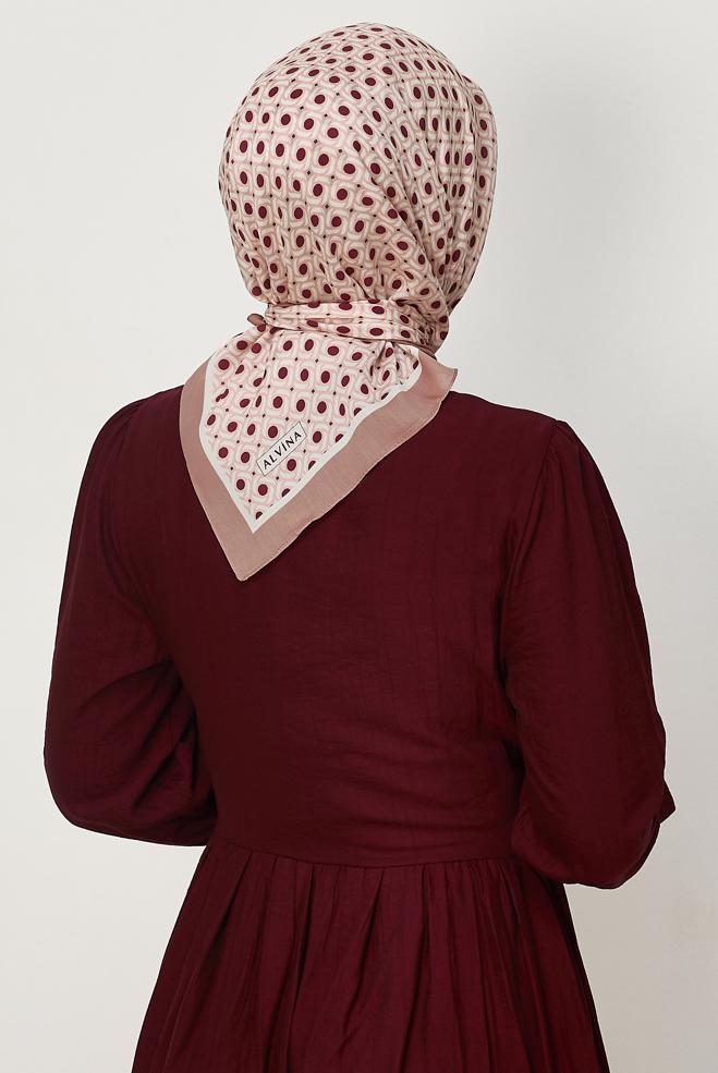 Vêtements hijab POUDRE 8655 ALVİNA FLOŞ EŞARP (NRL) - ALVİNA