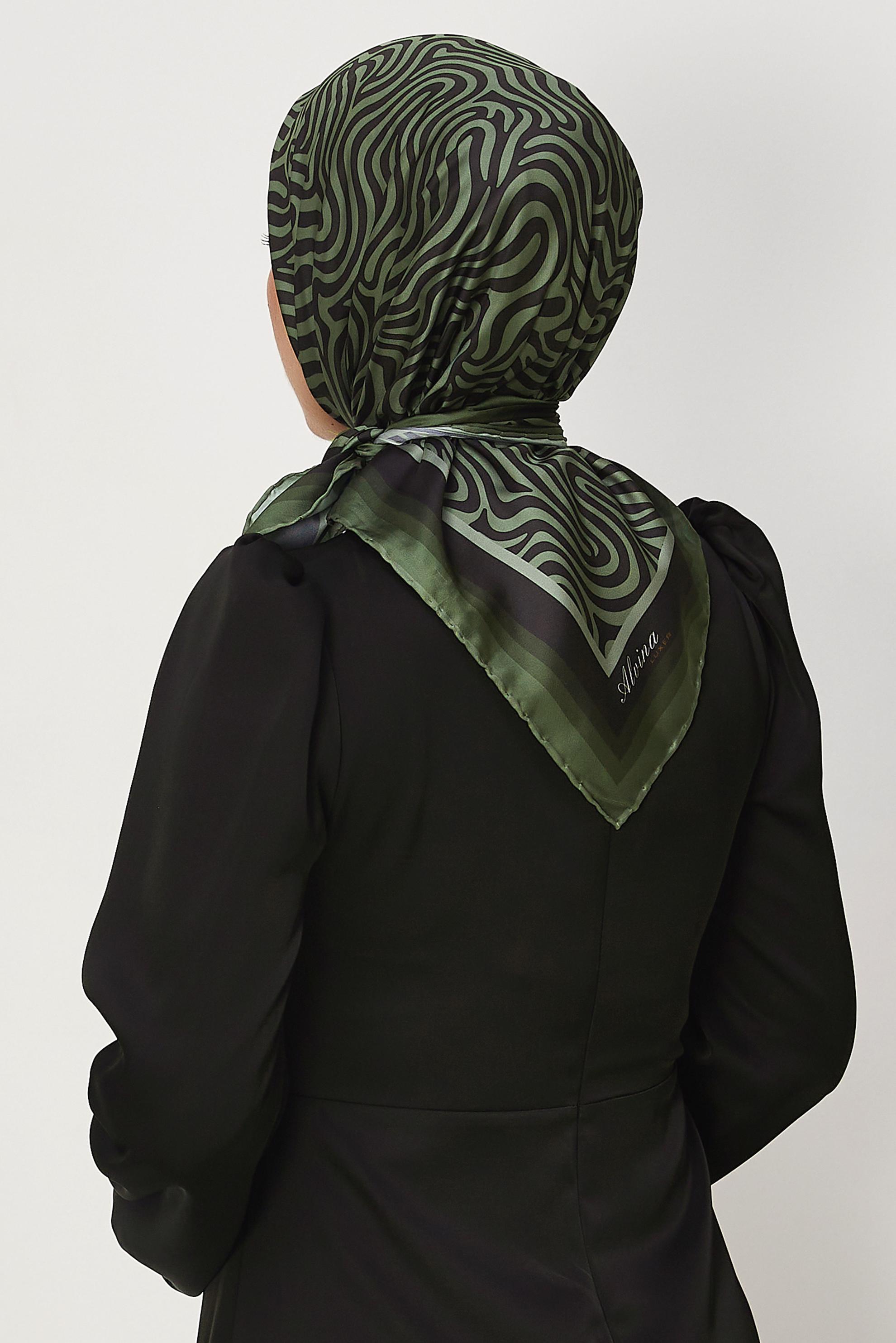 Vêtements hijab KAKI ALVINA ÉCHARPE À MOTIFS 8670