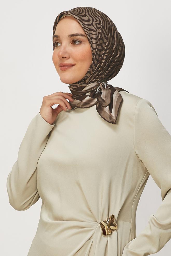 Vêtements hijab VISON ALVINA ÉCHARPE À MOTIFS 8670 - ALVİNA