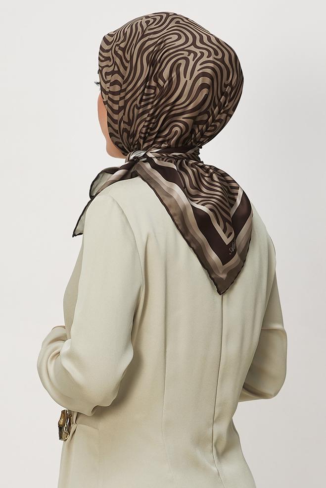 Vêtements hijab VISON ALVINA ÉCHARPE À MOTIFS 8670 - ALVİNA