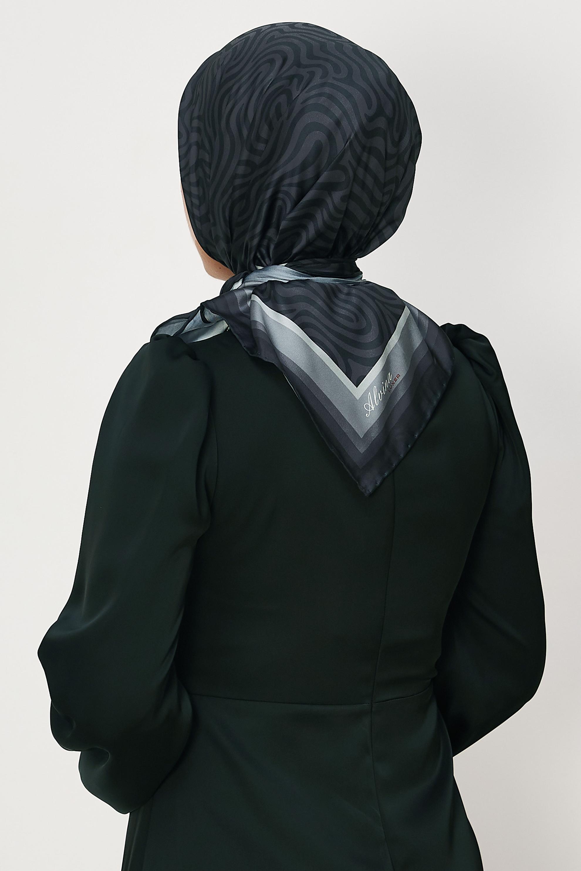Vêtements hijab GRIS ALVINA ÉCHARPE À MOTIFS 8670