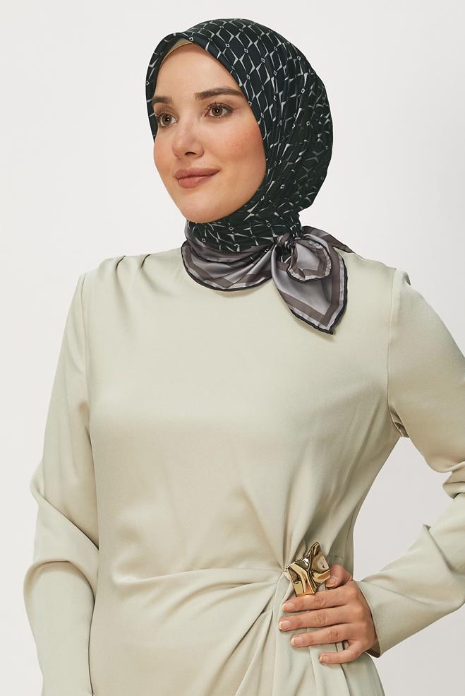 Tesettür giyim SİYAH ALVİNA TWİLL EŞARP 8671 - ALVİNA