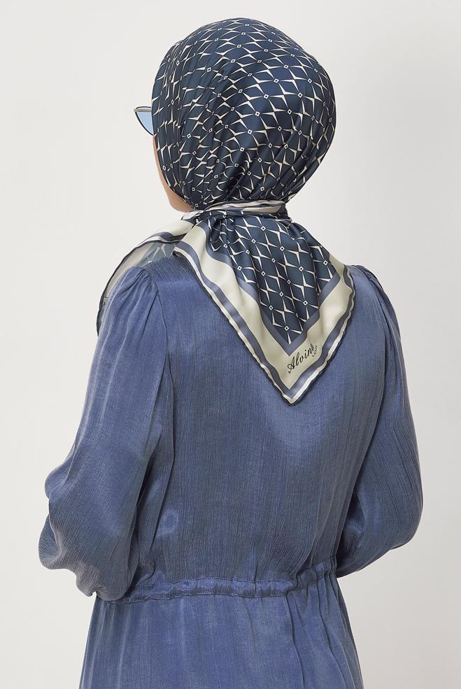 Tesettür giyim LACİVERT ALVİNA TWİLL EŞARP 8671 - ALVİNA