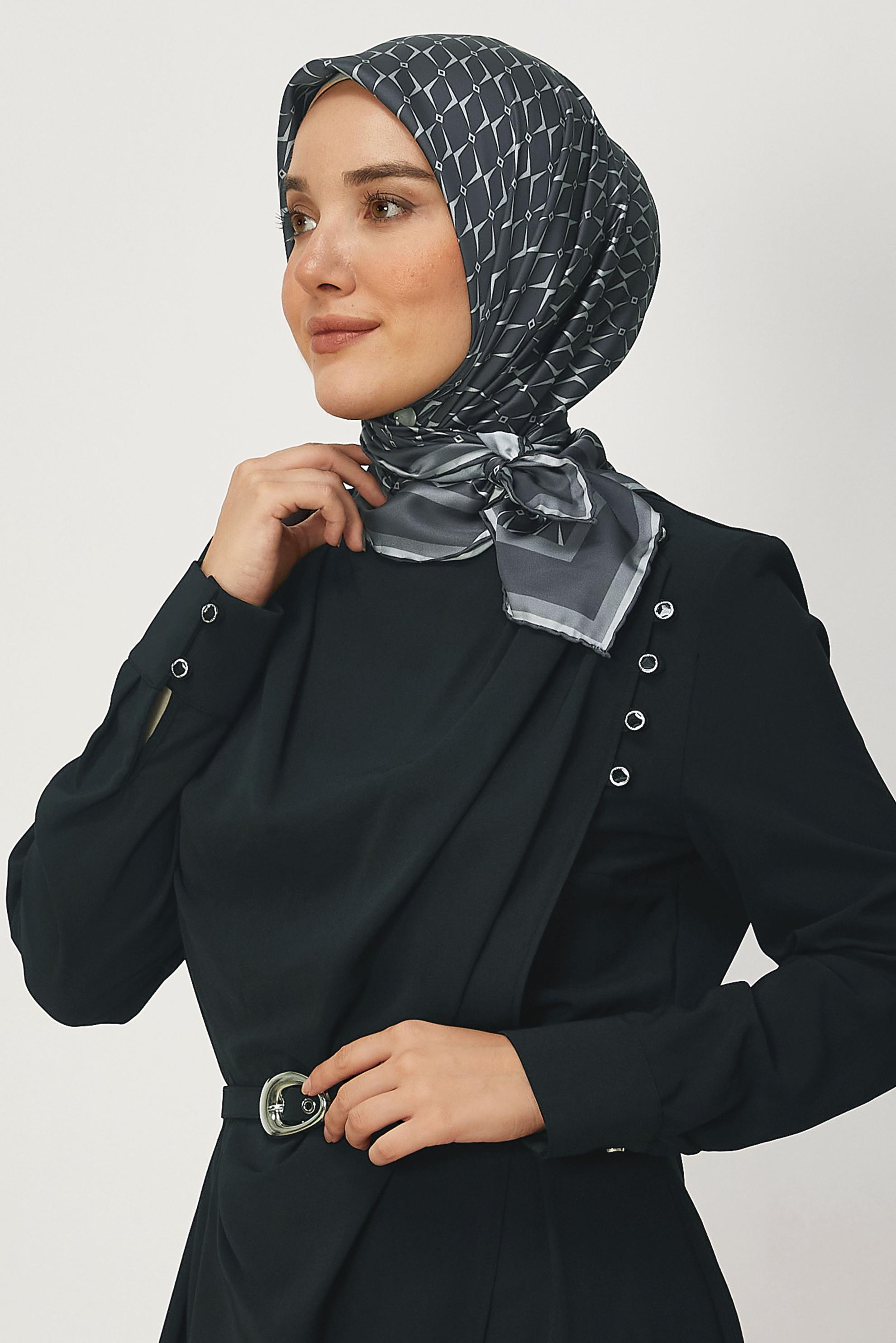 Tesettür giyim KAHVE ALVİNA TWİLL EŞARP 8671