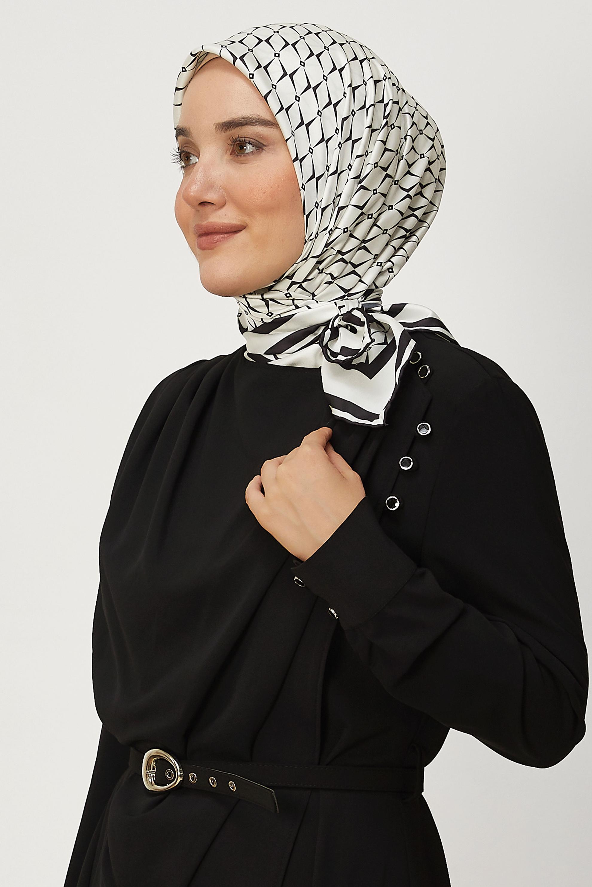 Tesettür giyim SİYAH ALVİNA TWİLL EŞARP 8671