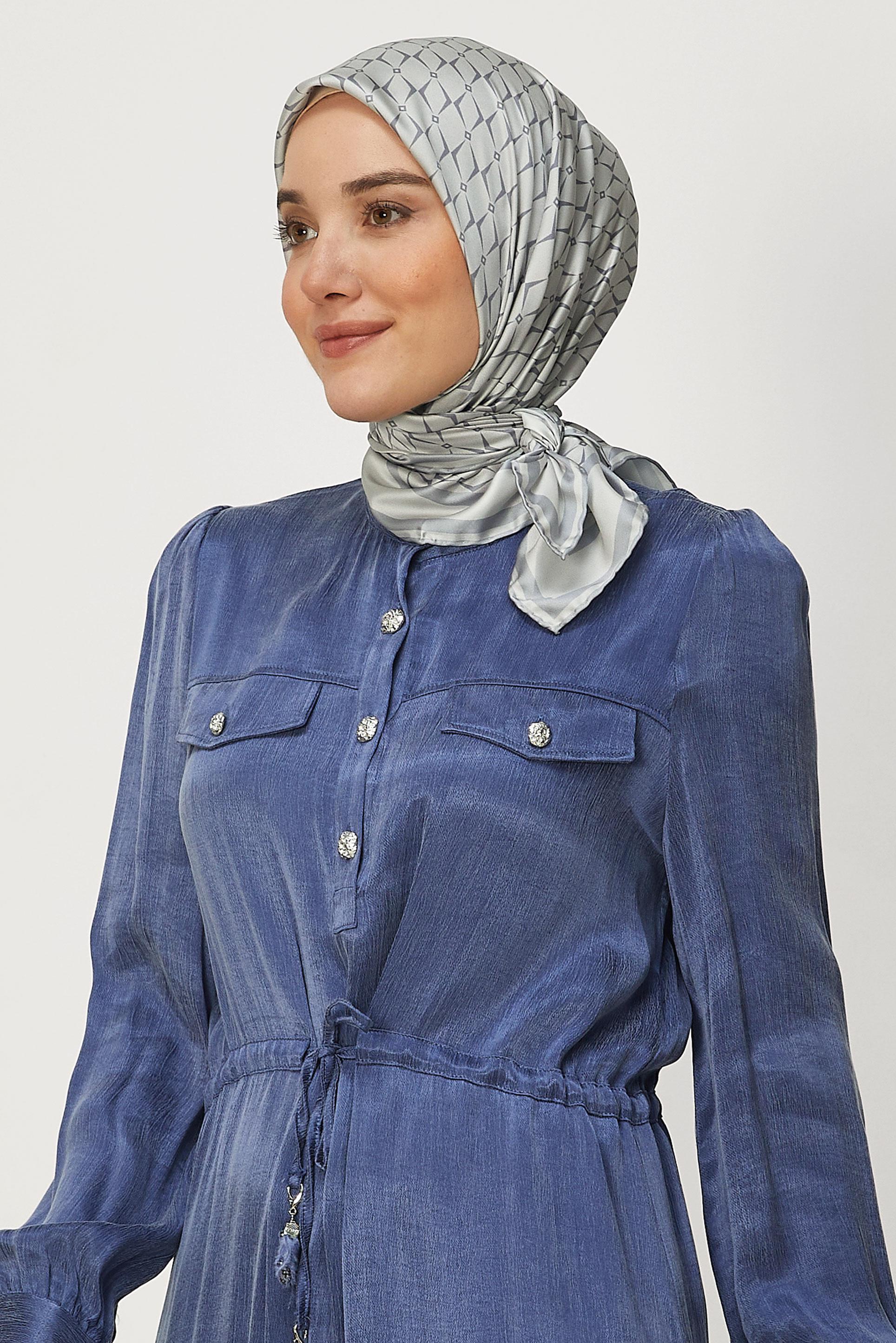 Tesettür giyim KAHVE ALVİNA TWİLL EŞARP 8671