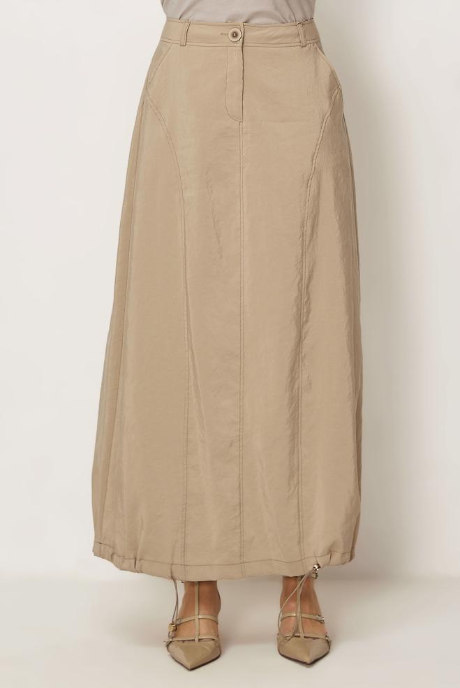 Tesettür giyim  PARAŞÜT KUMAŞ ETEK 60750 - ALVİNA