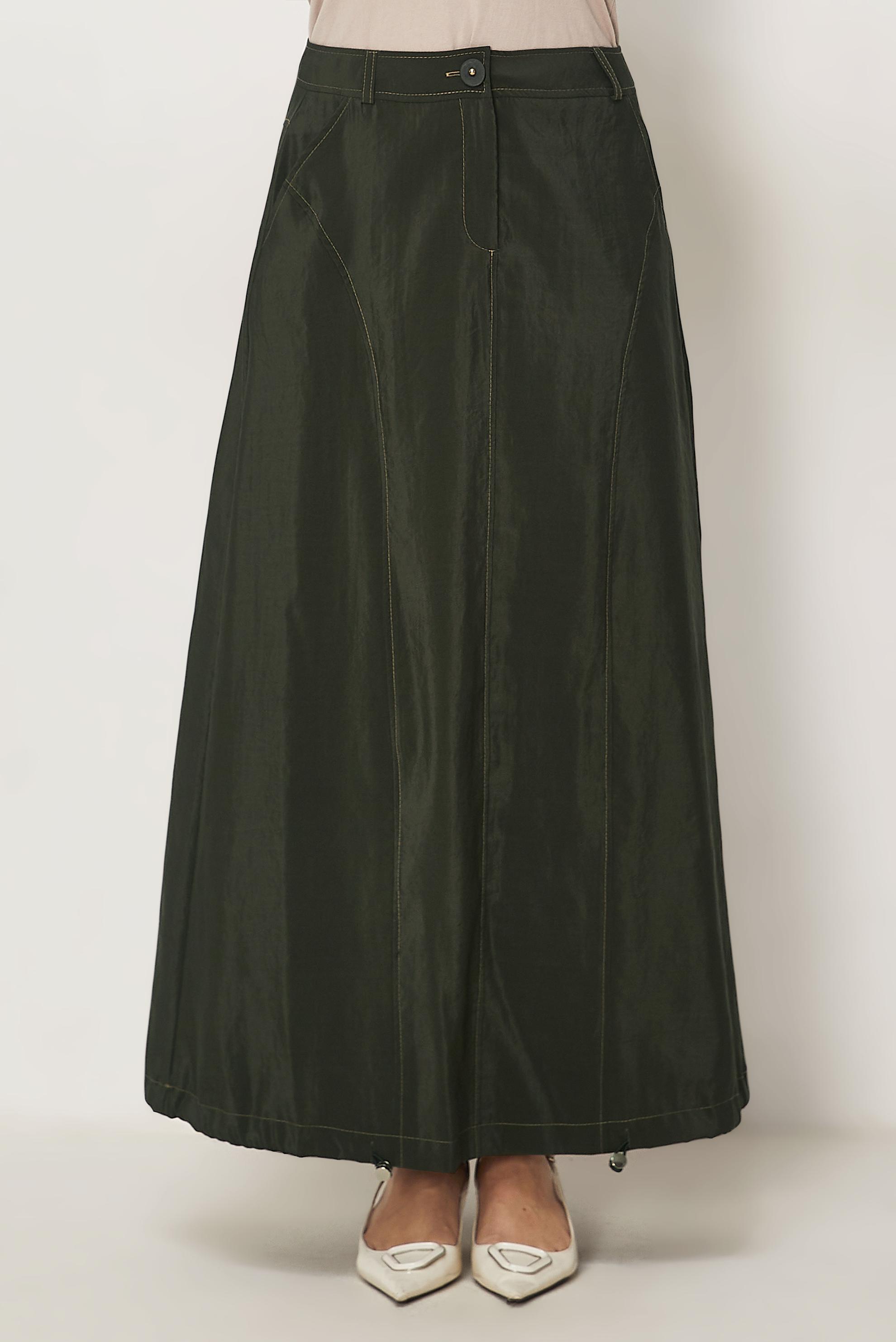 Hijab-Kleidung KHAKI FALLSCHIRMSTOFF ROCK 60750