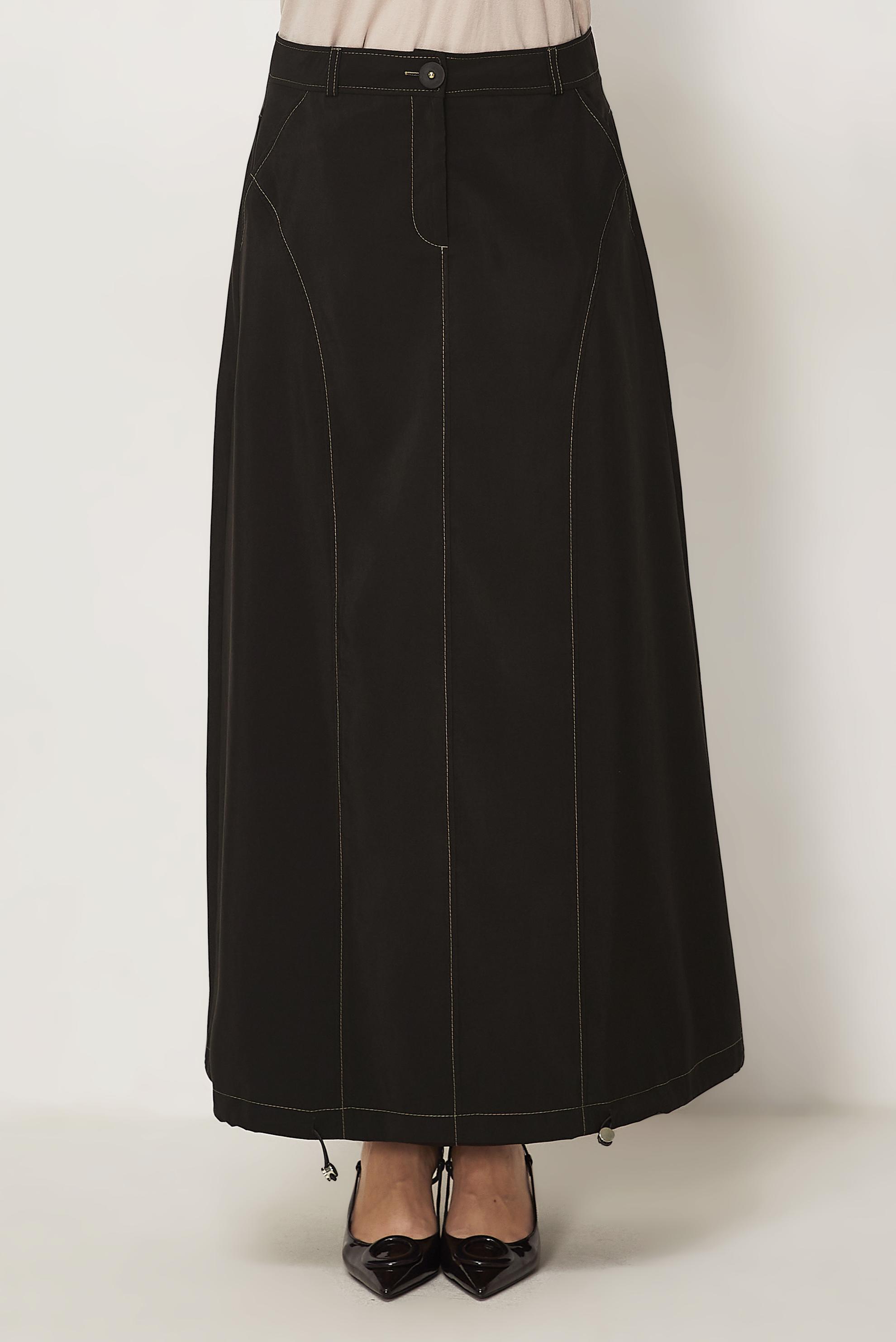 Hijab-Kleidung BRAUN FALLSCHIRMSTOFF ROCK 60750