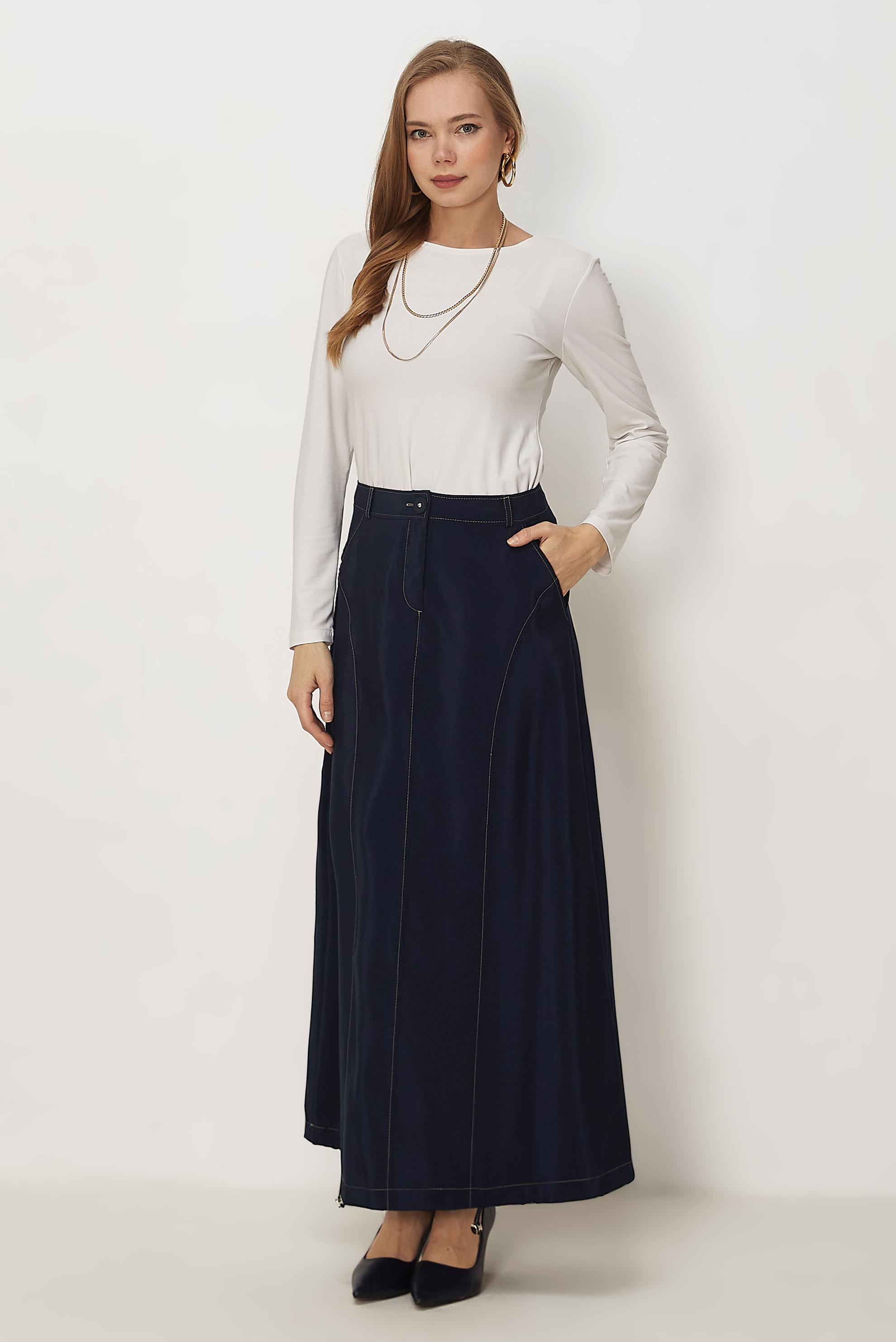 Hijab-Kleidung NAVY BLAU FALLSCHIRMSTOFF ROCK 60750