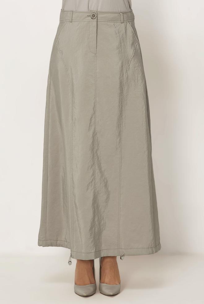 Tesettür giyim  PARAŞÜT KUMAŞ ETEK 60750 - ALVİNA