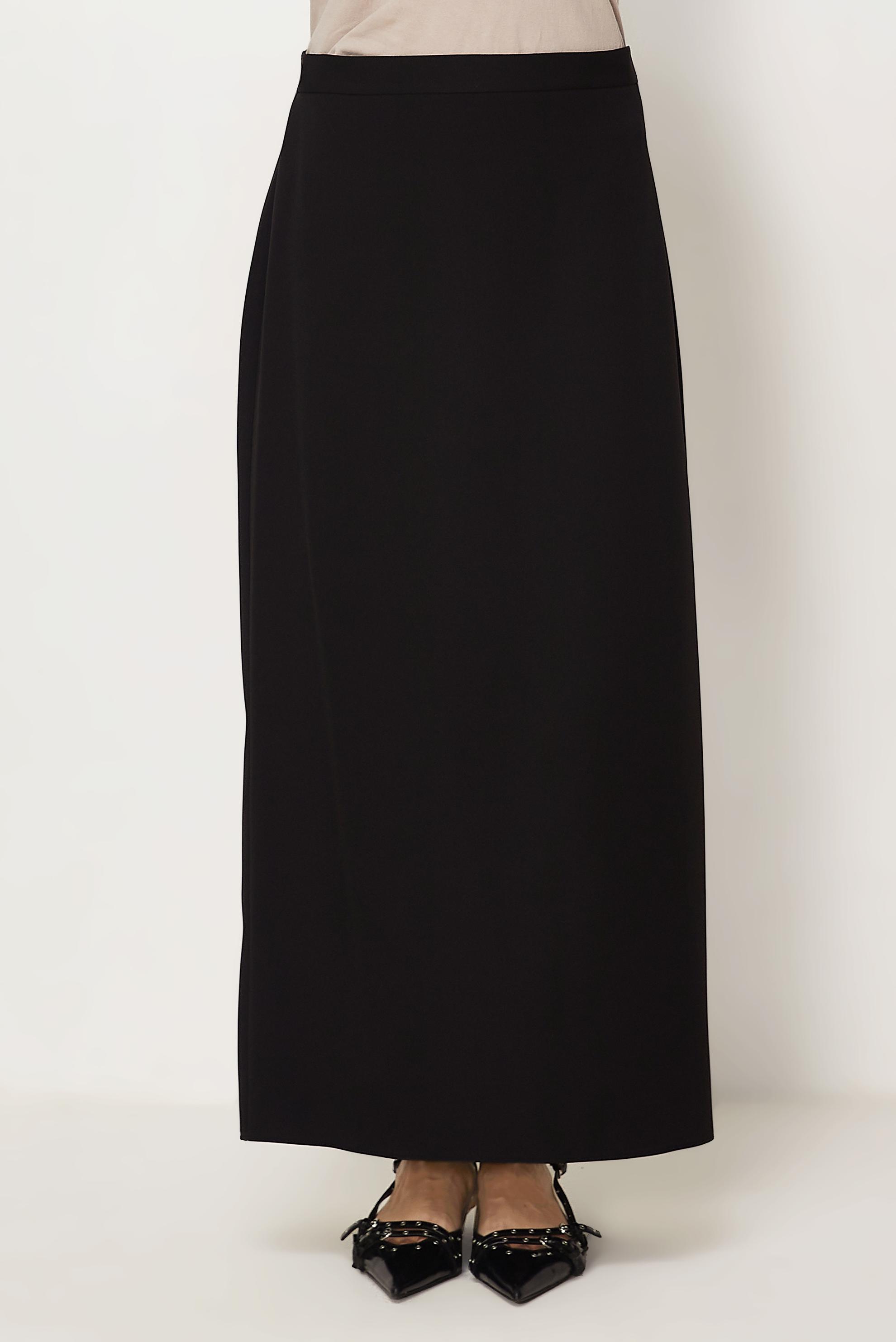 Tesettür giyim SİYAH DÜZ KESİM ETEK 60754