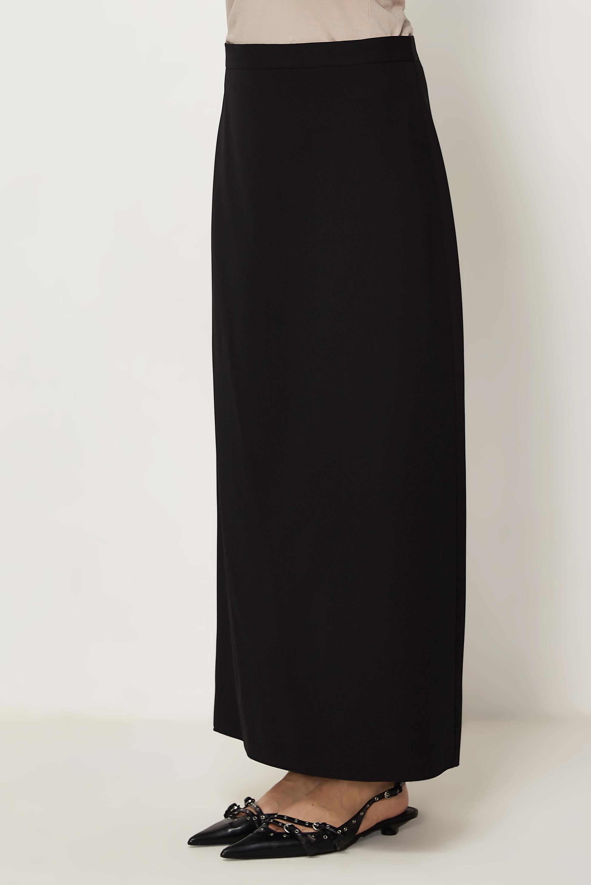 Tesettür giyim SİYAH DÜZ KESİM ETEK 60754