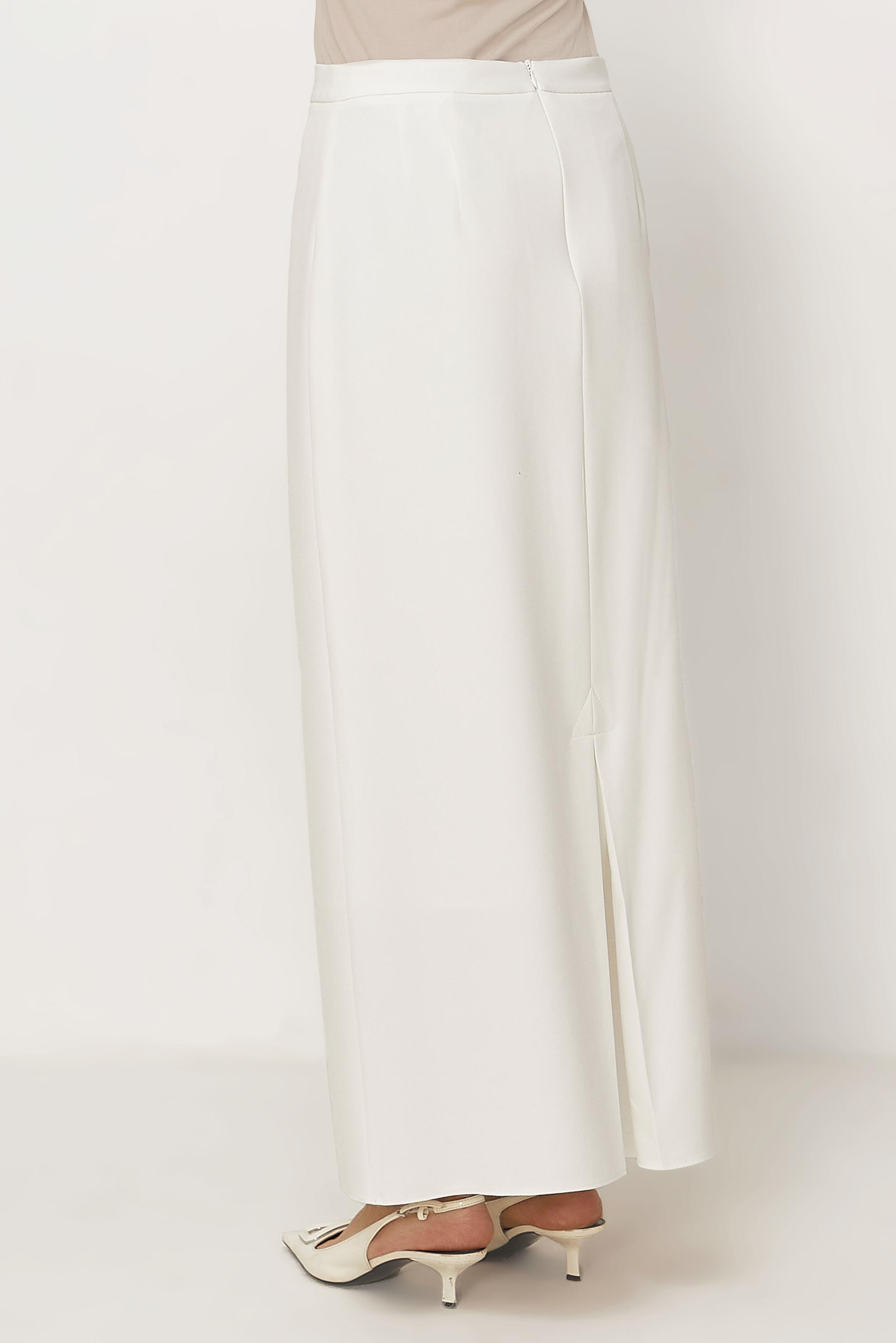 Tesettür giyim BEYAZ DÜZ KESİM ETEK 60754