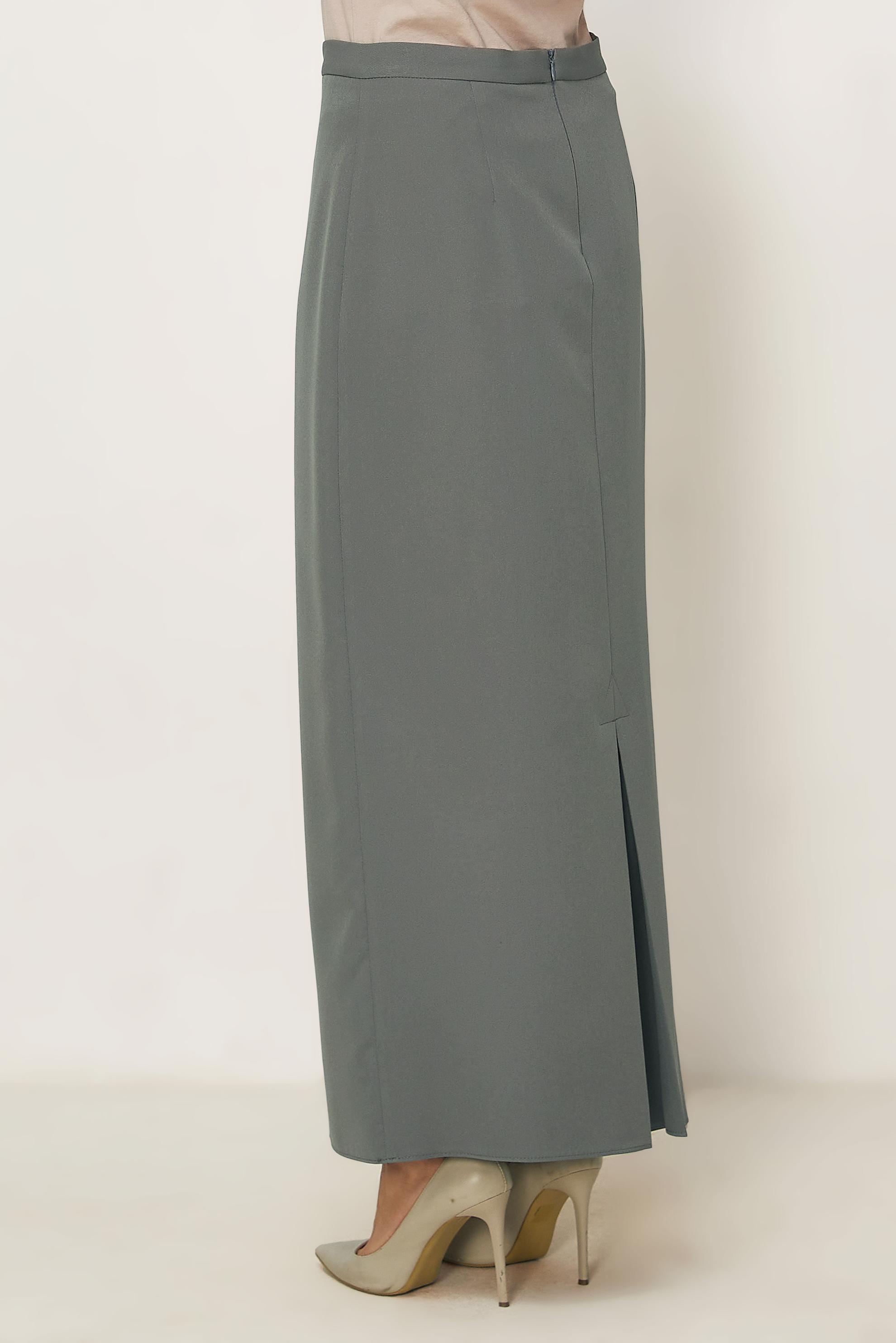 Hijab-Kleidung GRAU GERADE GESCHNITTENER ROCK 60754