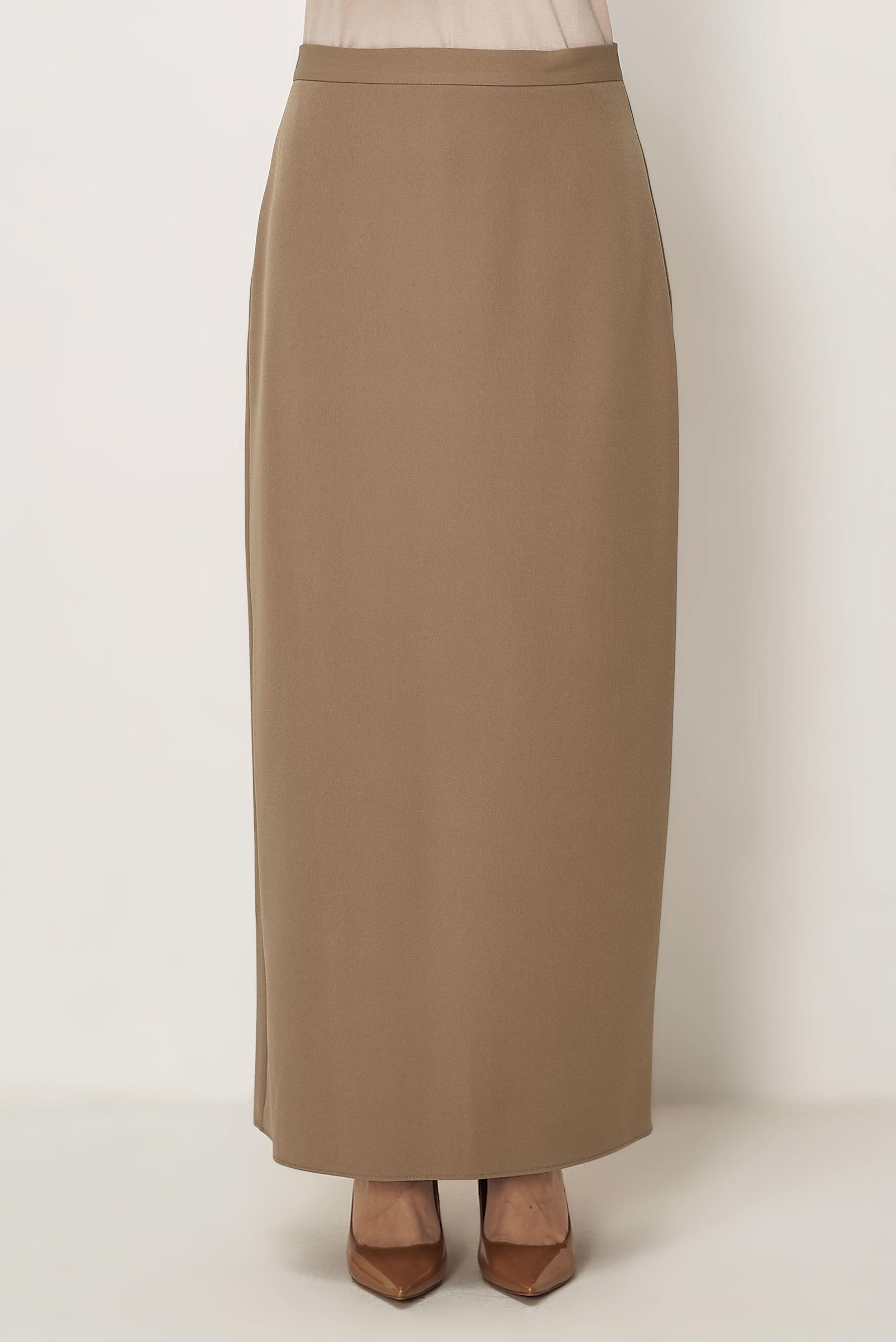 Hijab-Kleidung BRAUN GERADE GESCHNITTENER ROCK 60754