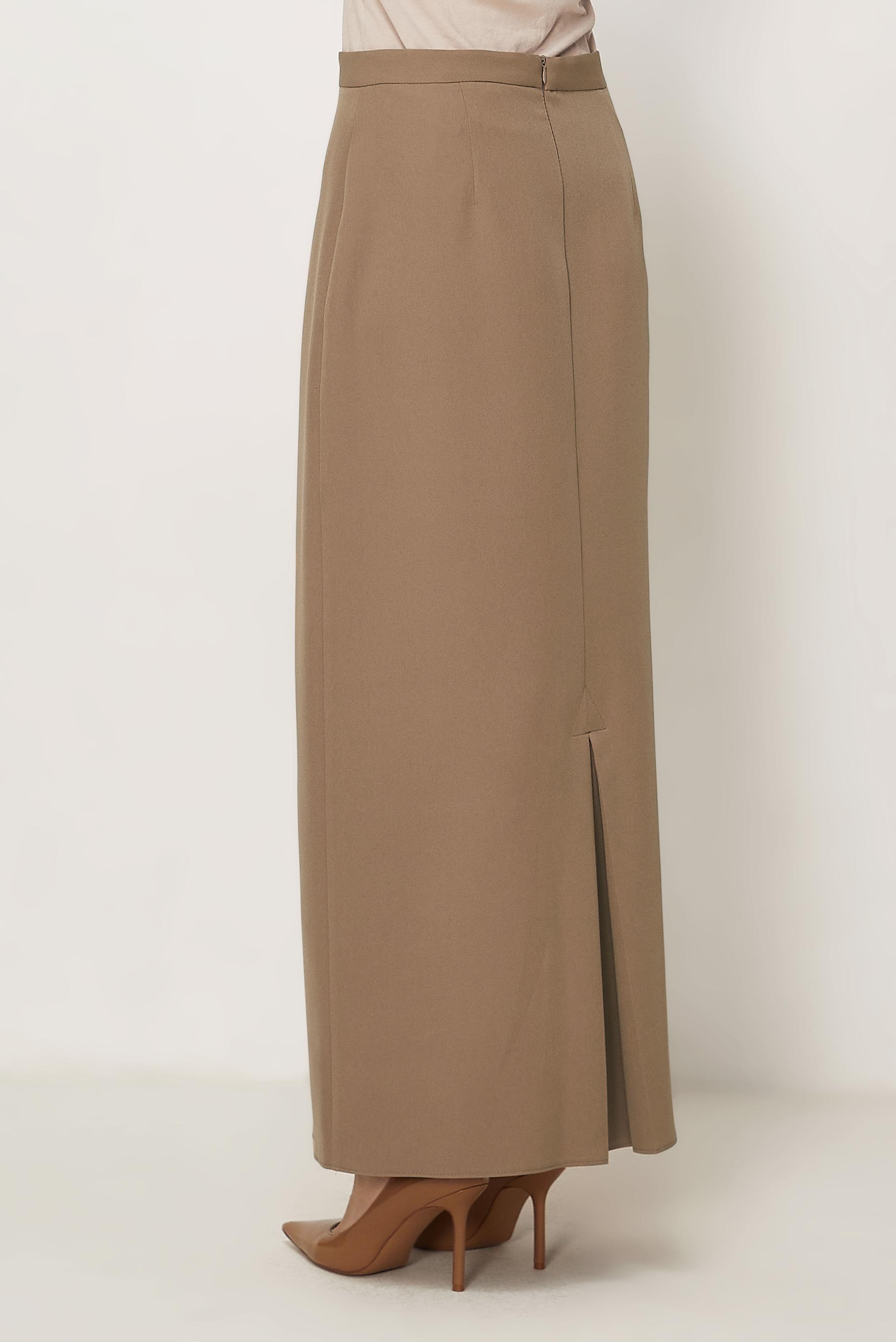 Hijab-Kleidung BRAUN GERADE GESCHNITTENER ROCK 60754