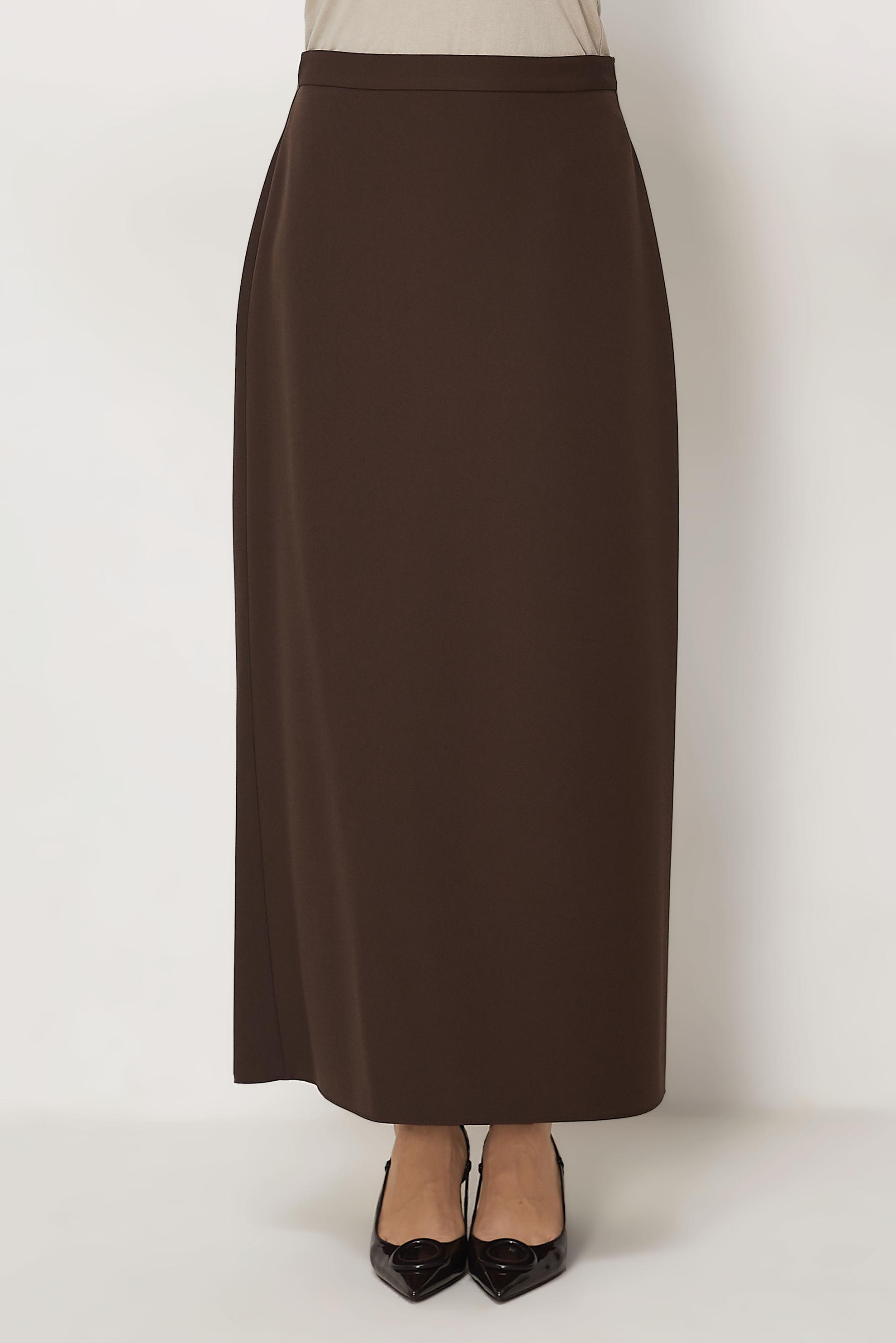 Hijab-Kleidung BRAUN GERADE GESCHNITTENER ROCK 60754