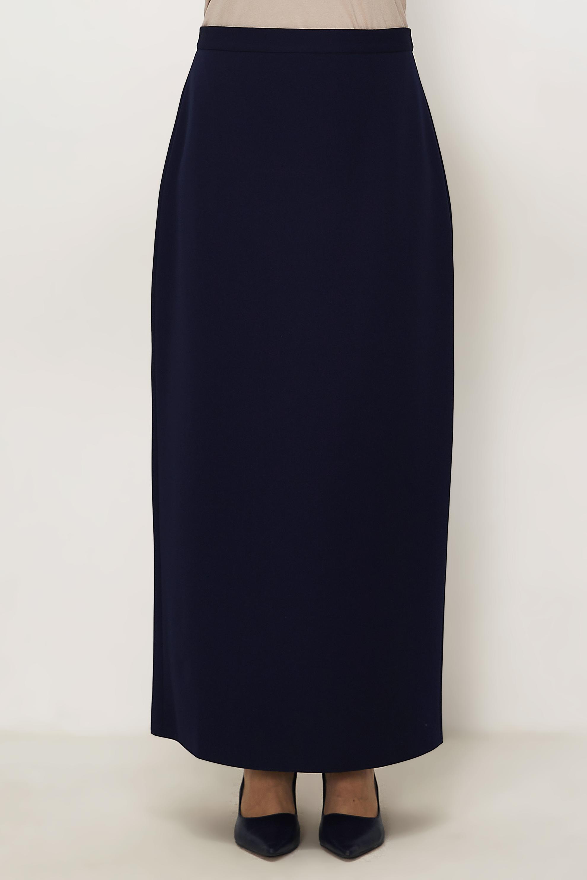 Hijab-Kleidung NAVY BLAU GERADE GESCHNITTENER ROCK 60754