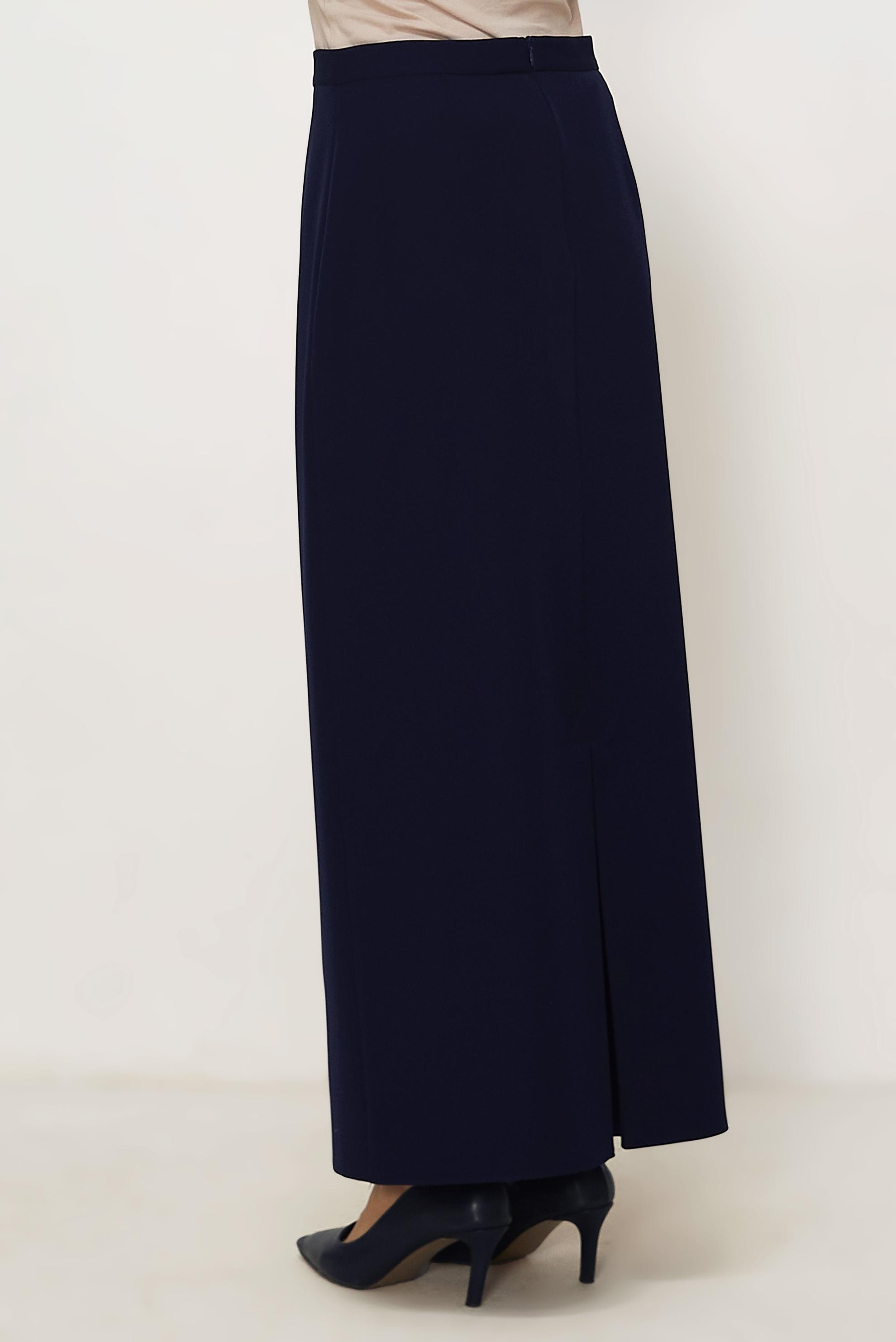 Hijab-Kleidung NAVY BLAU GERADE GESCHNITTENER ROCK 60754