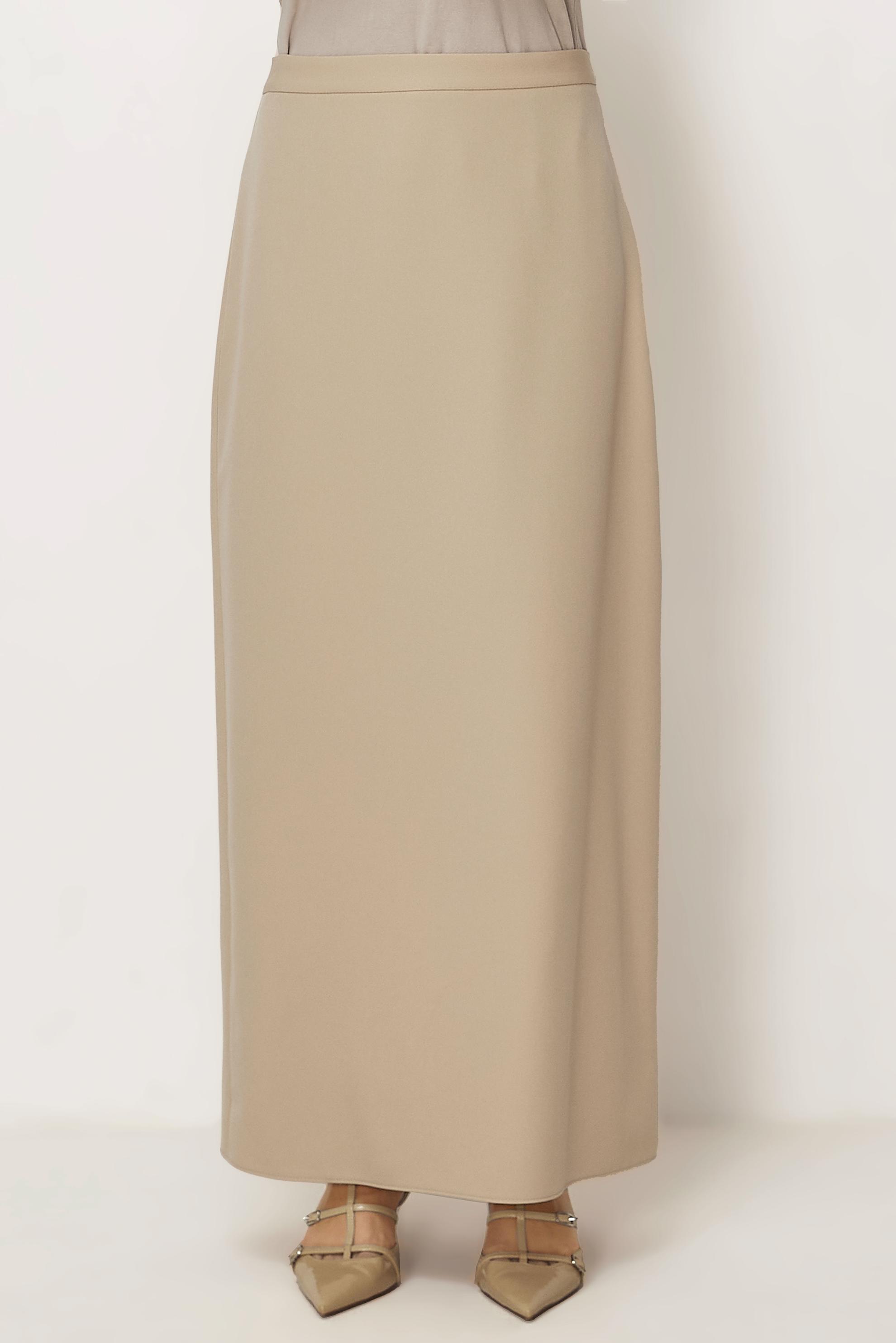 Hijab-Kleidung BEIGE GERADE GESCHNITTENER ROCK 60754