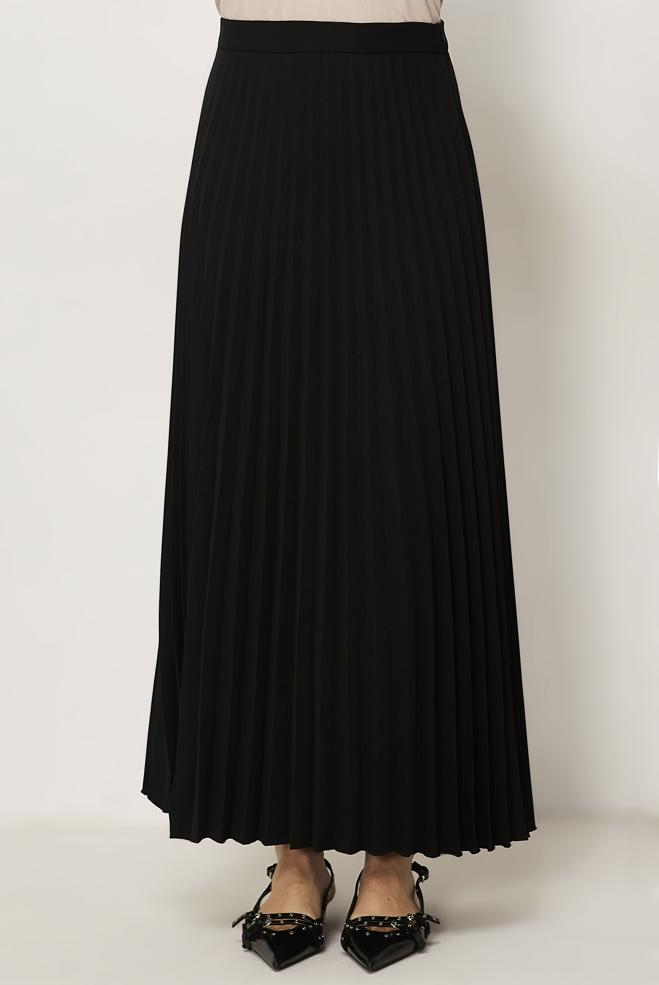 Hijab-Kleidung SCHWARZ FALTENROCK 60755 - ALVİNA