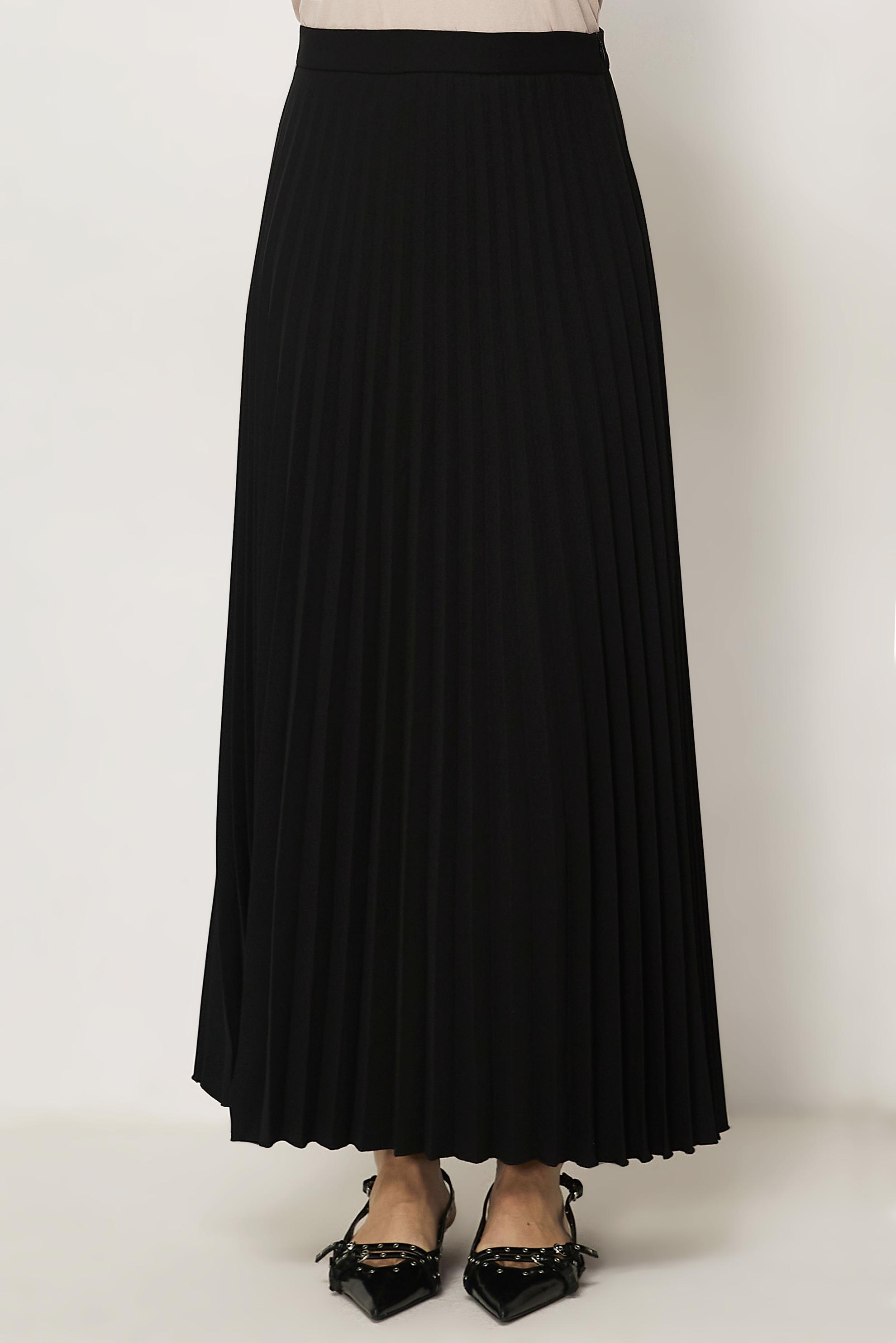 Hijab-Kleidung SCHWARZ FALTENROCK 60755