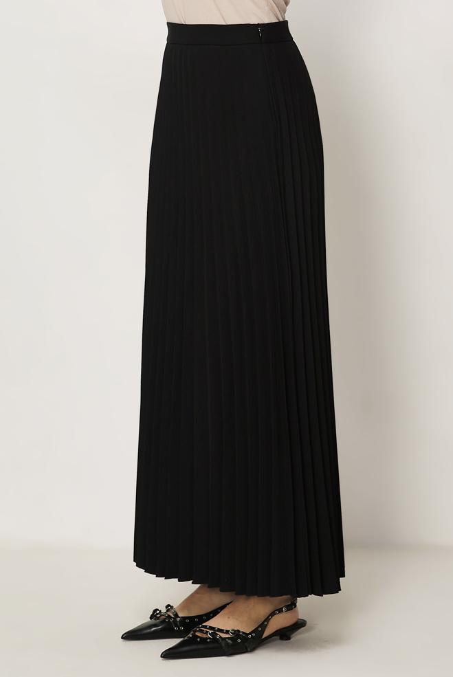 Hijab-Kleidung SCHWARZ FALTENROCK 60755 - ALVİNA