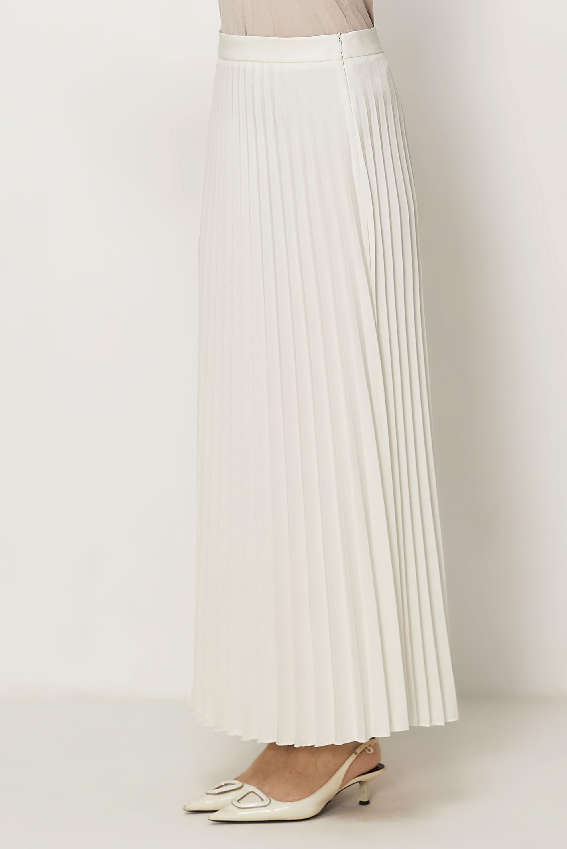 Hijab-Kleidung WEISS FALTENROCK 60755