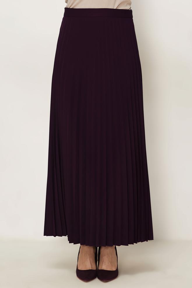 Hijab clothing PURPLE PLEATED SKIRT 60755 - ALVİNA