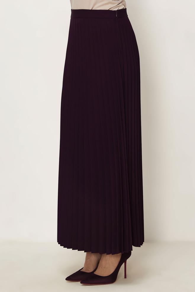 Hijab clothing PURPLE PLEATED SKIRT 60755 - ALVİNA