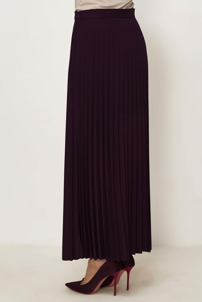 Hijab clothing PURPLE PLEATED SKIRT 60755 - ALVİNA