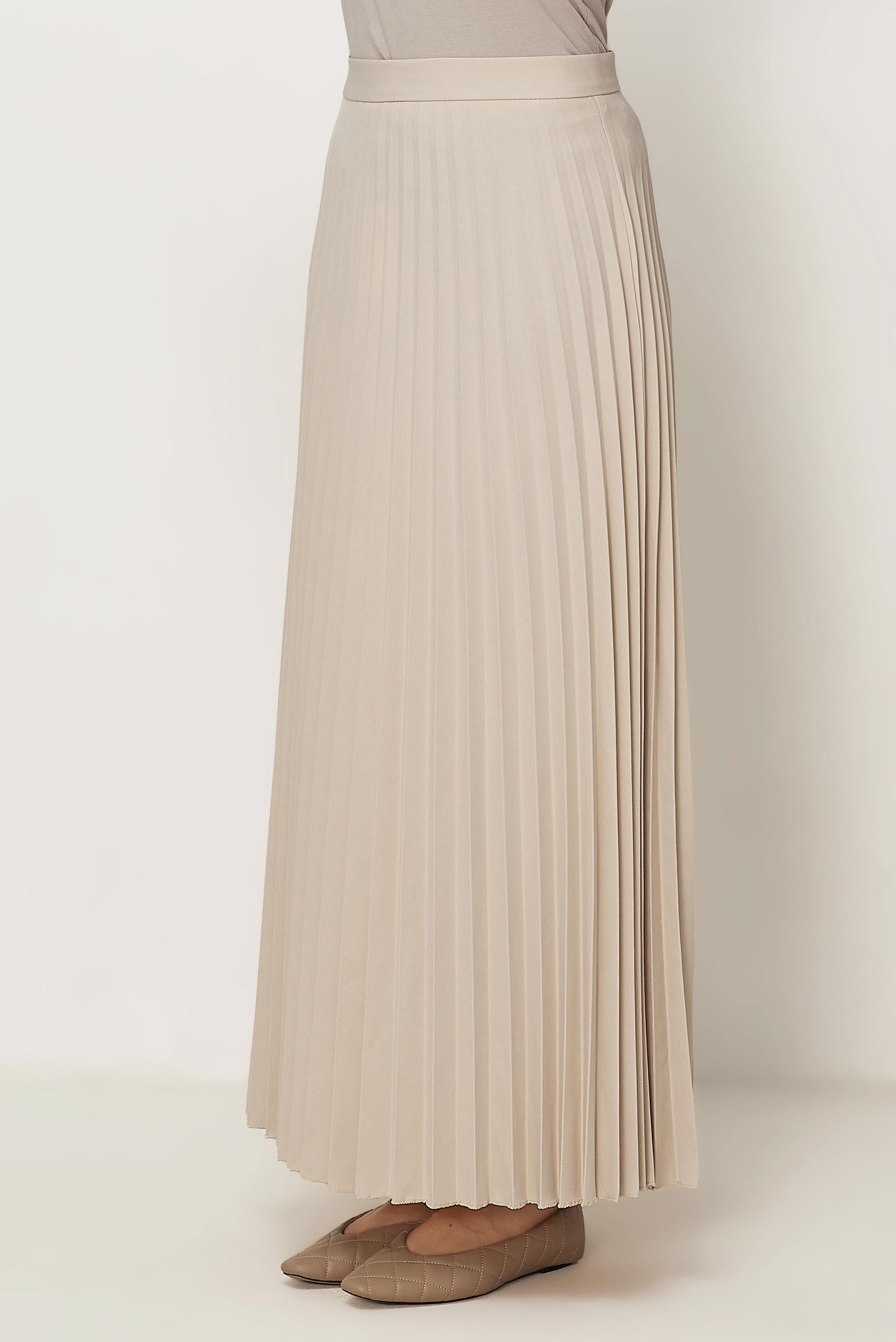 Hijab-Kleidung ECRU FALTENROCK 60755