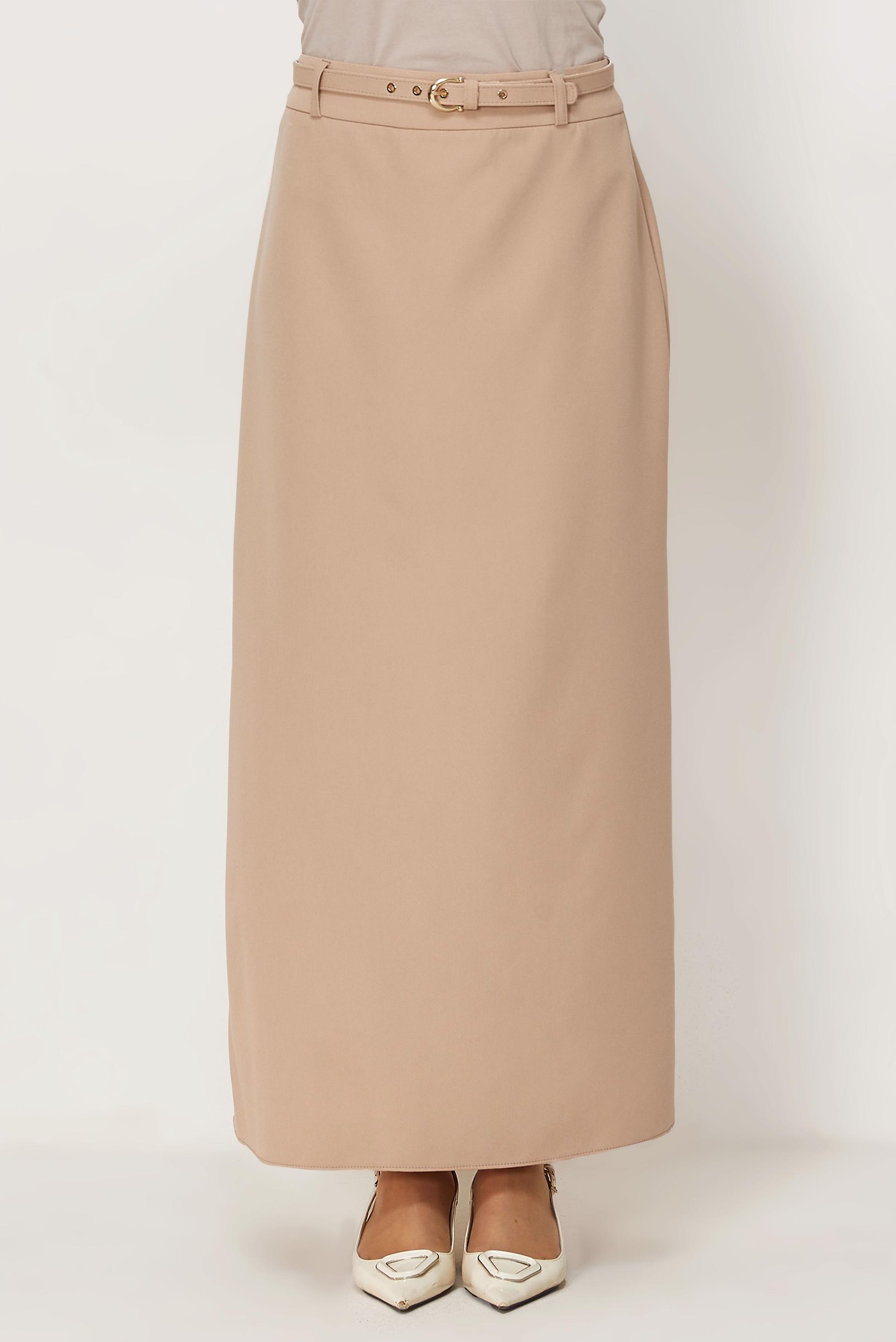 Vêtements hijab BEIGE JUPE CEINTURÉE 60756