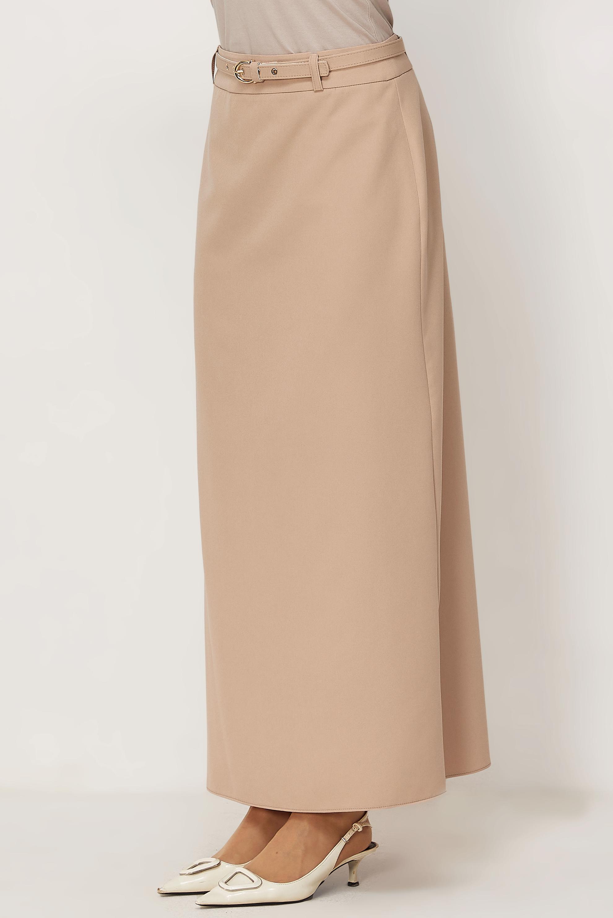 Vêtements hijab BEIGE JUPE CEINTURÉE 60756