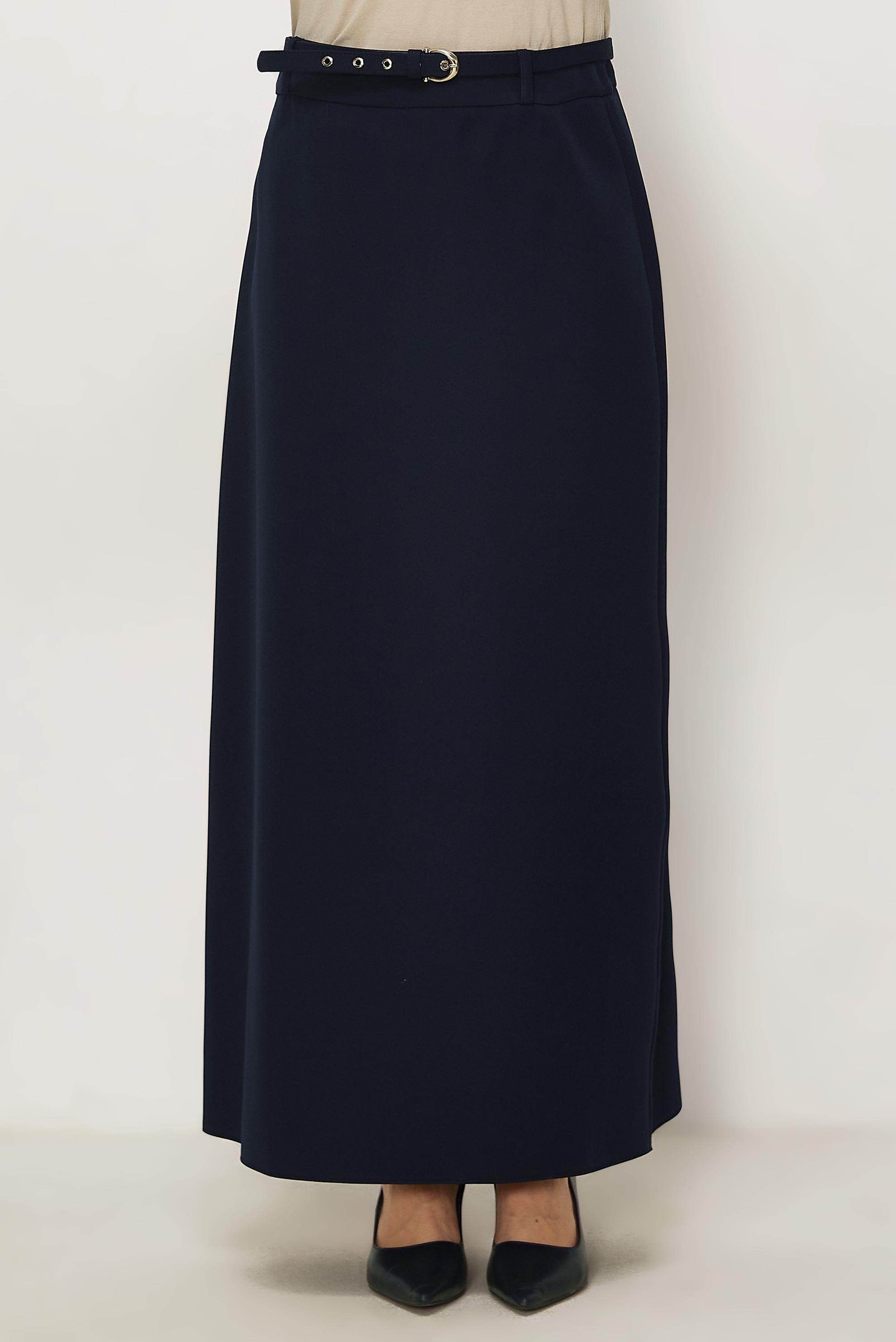 Hijab clothing NAVY BLUE BELTED SKIRT 60756