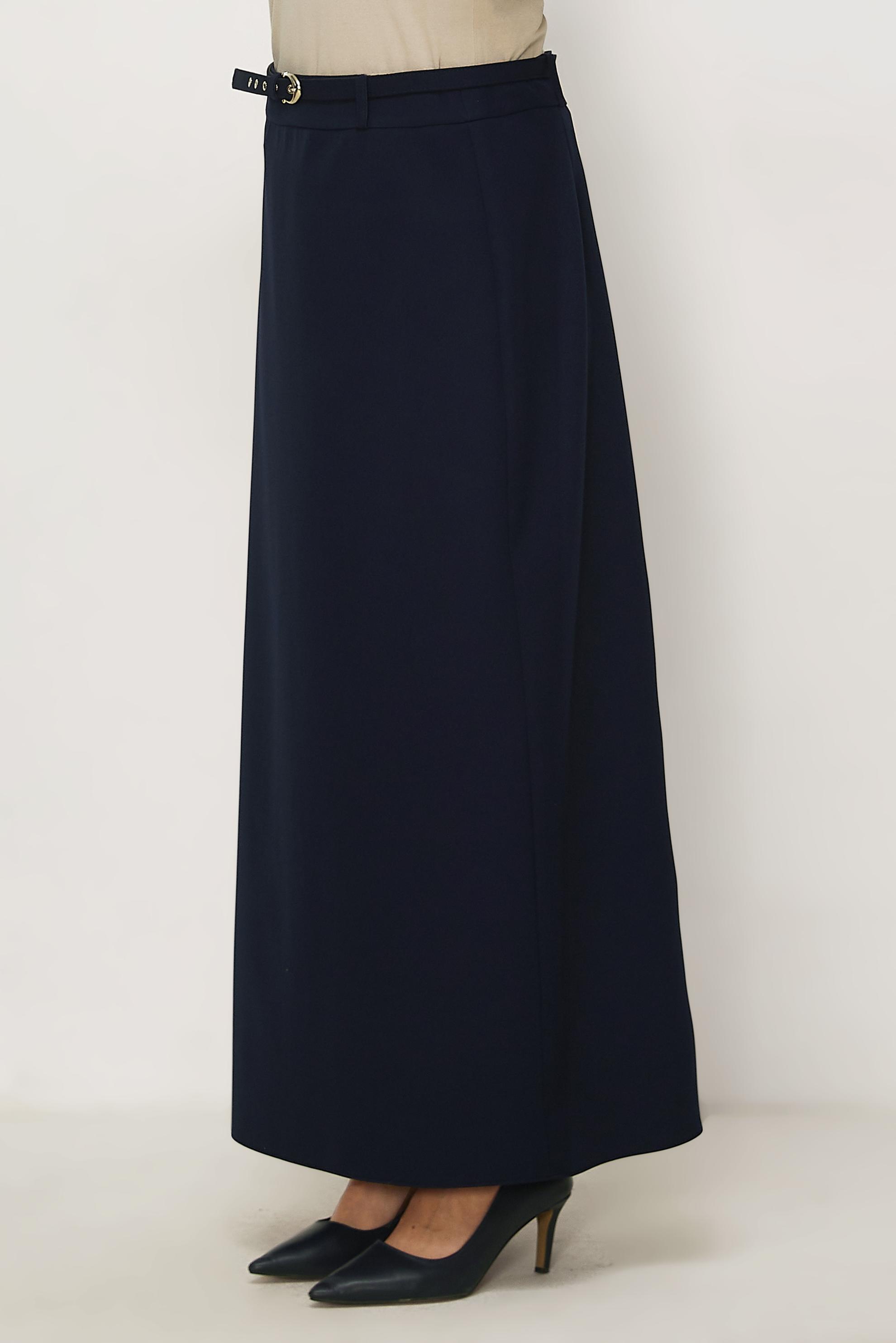 Hijab clothing NAVY BLUE BELTED SKIRT 60756