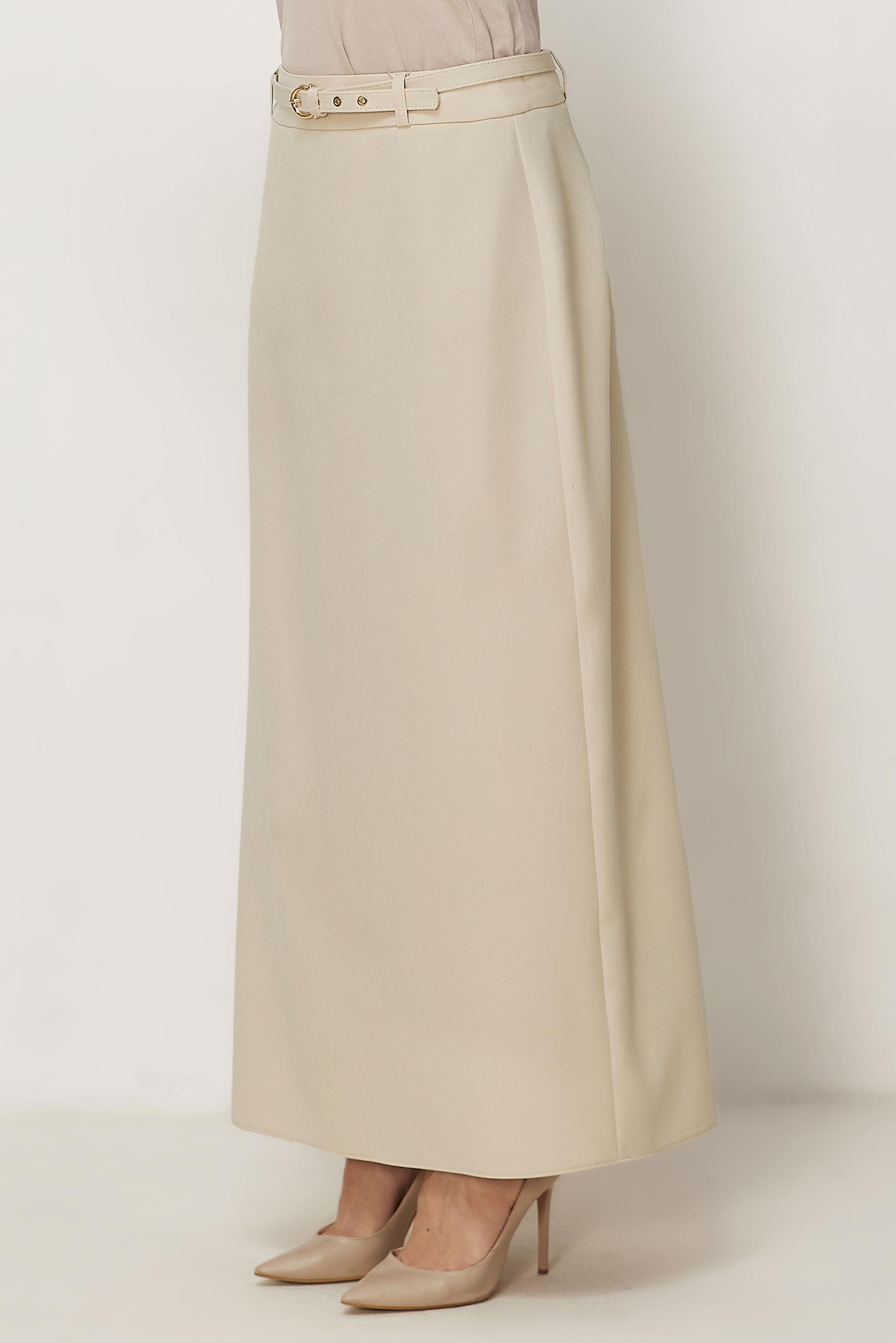 Hijab-Kleidung ECRU ROCK MIT GÜRTEL 60756