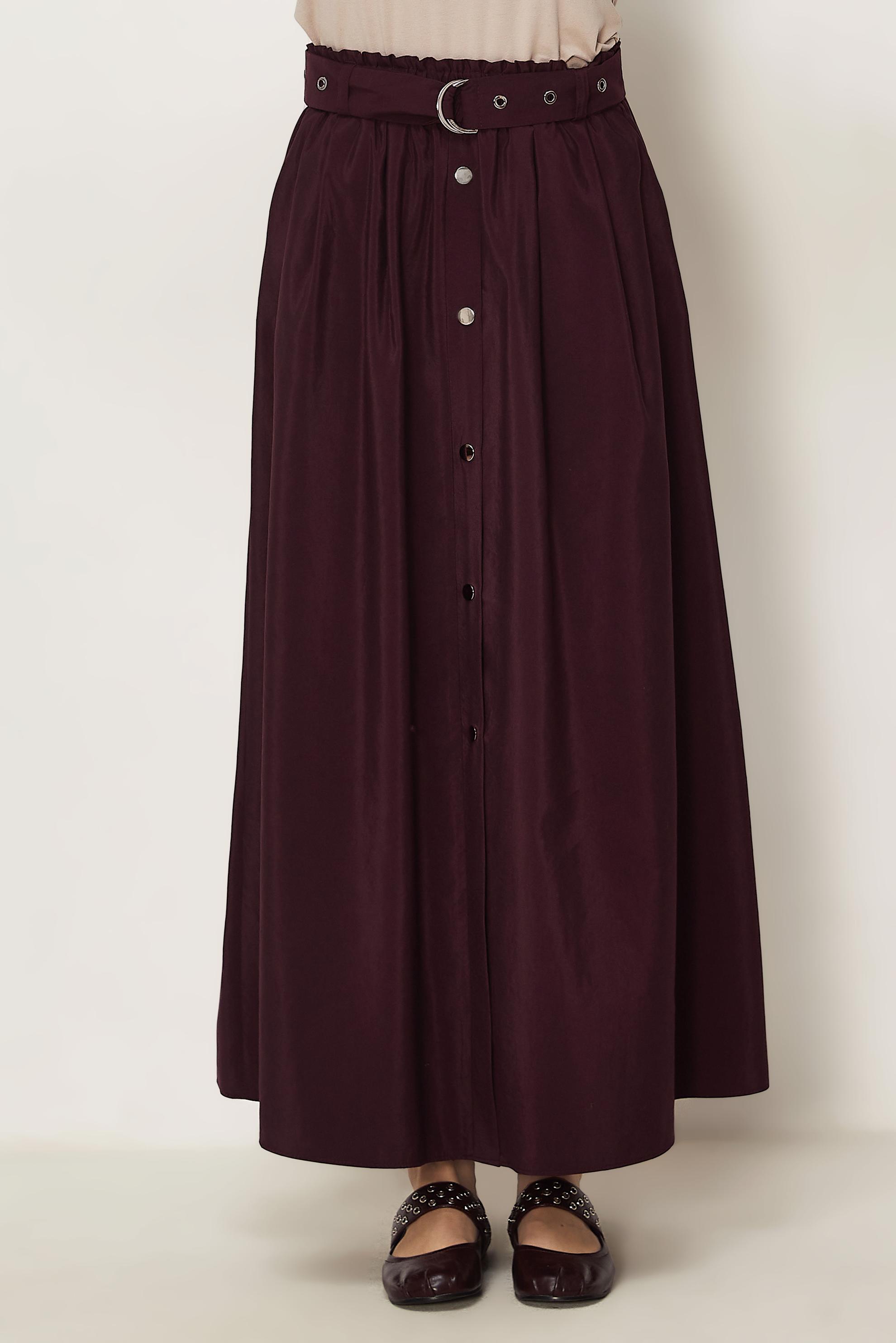 Hijab-Kleidung BURGUND ROCK AUS FALLSCHIRMSTOFF MIT GÜRTEL 60757