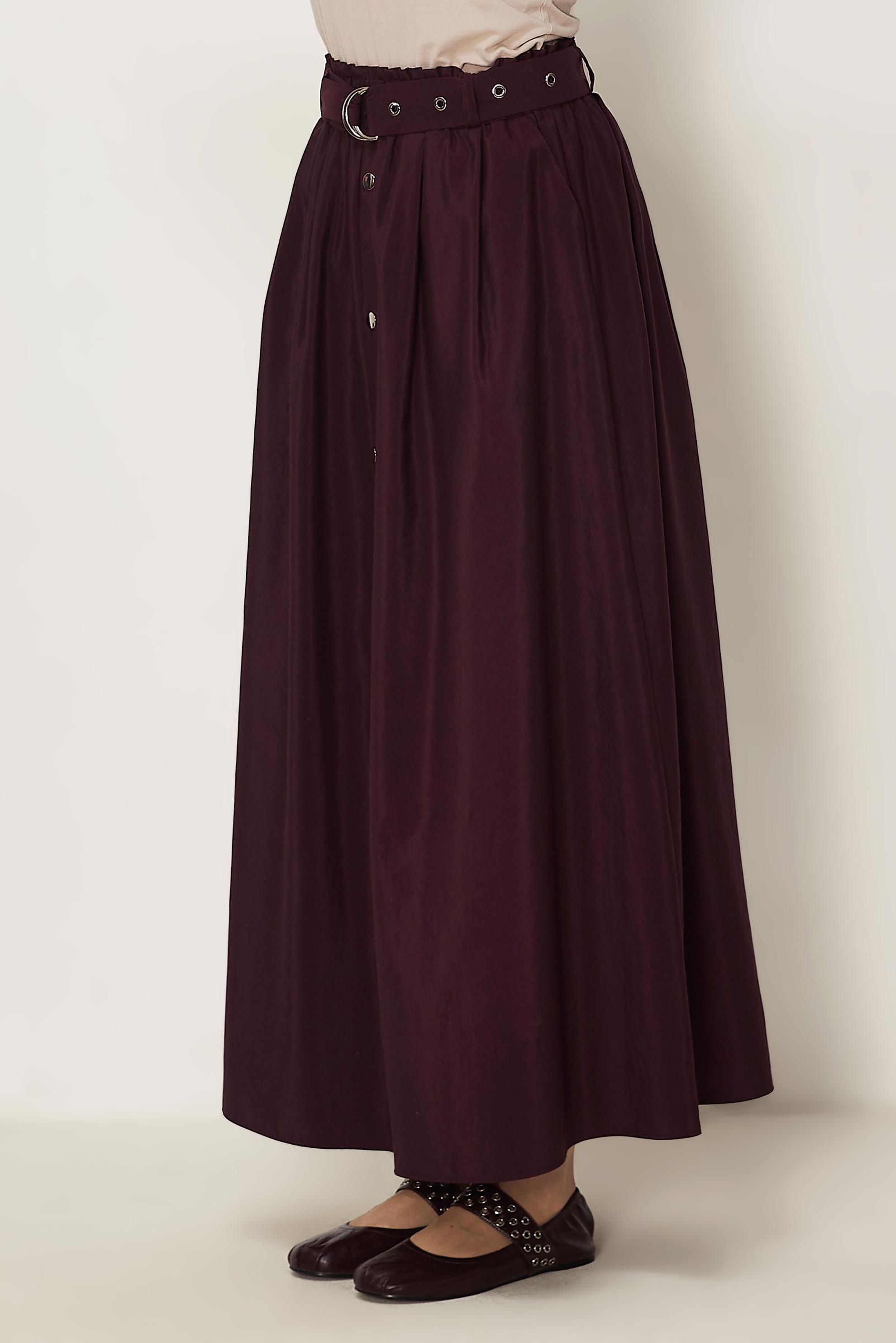 Hijab-Kleidung BURGUND ROCK AUS FALLSCHIRMSTOFF MIT GÜRTEL 60757