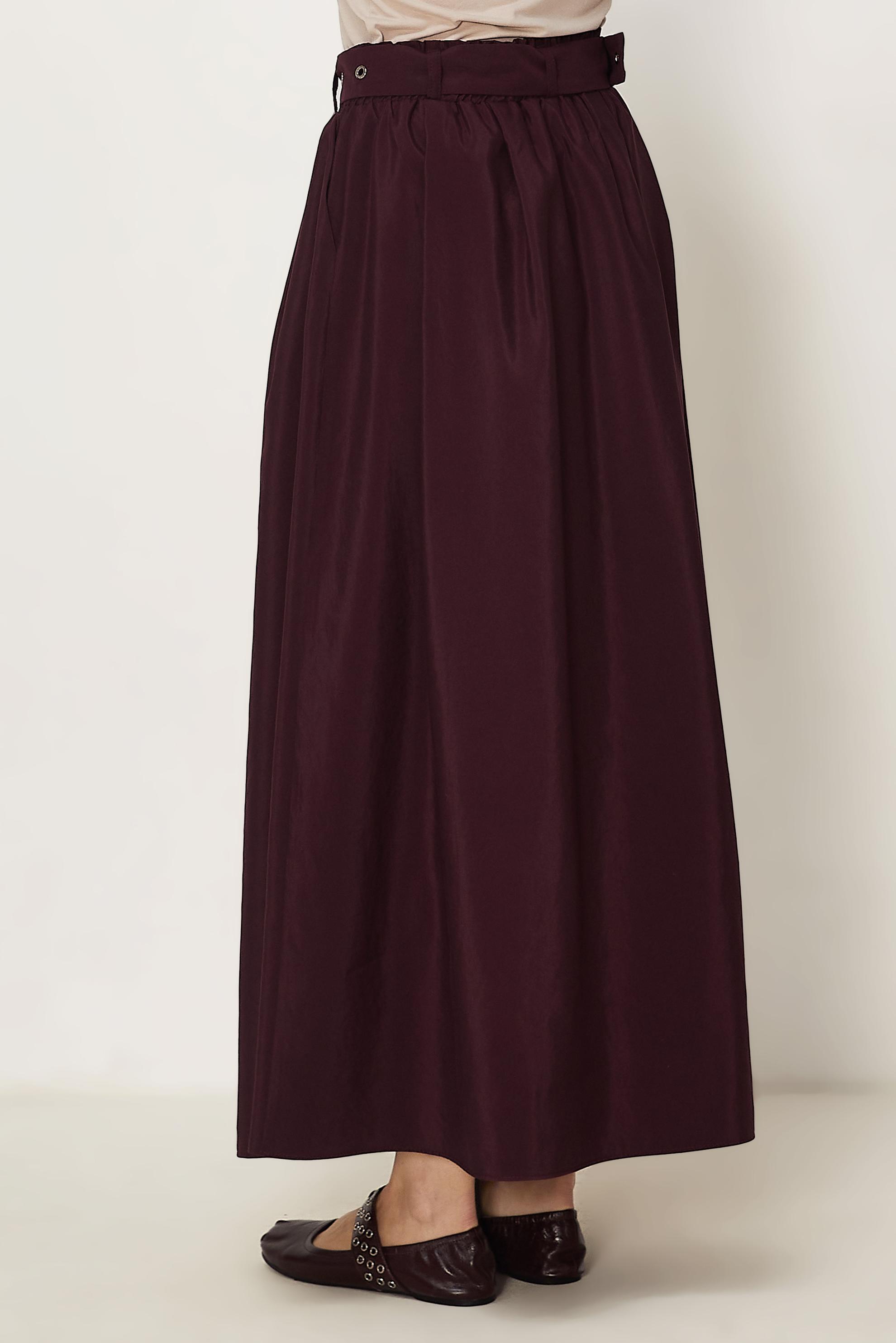 Hijab-Kleidung BURGUND ROCK AUS FALLSCHIRMSTOFF MIT GÜRTEL 60757