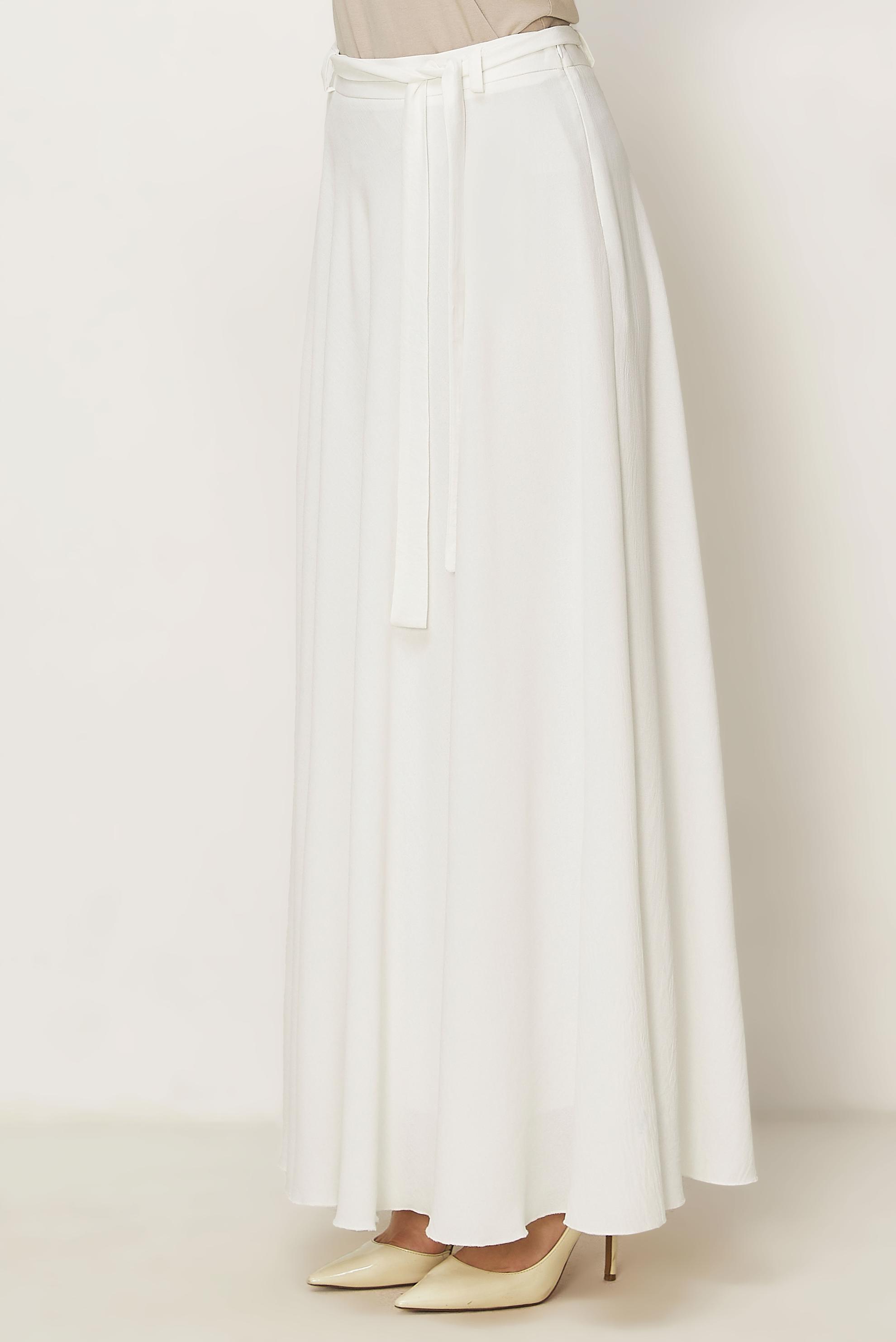 Hijab-Kleidung WEISS GLOCKENROCK MIT GÜRTEL 60760