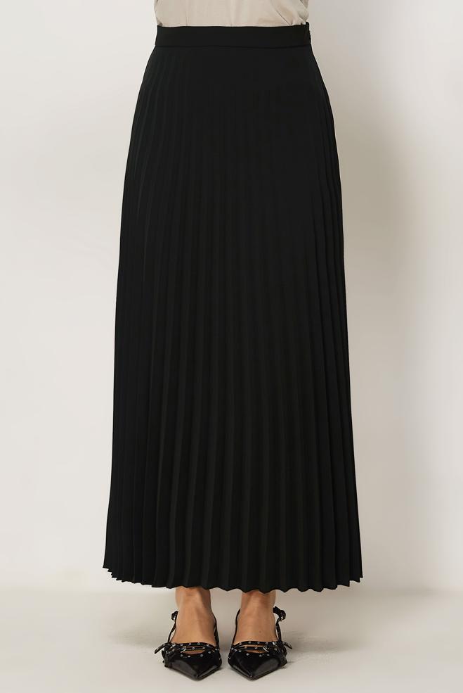 Vêtements hijab NOIR JUPE PLISSÉE 60761 - ALVİNA