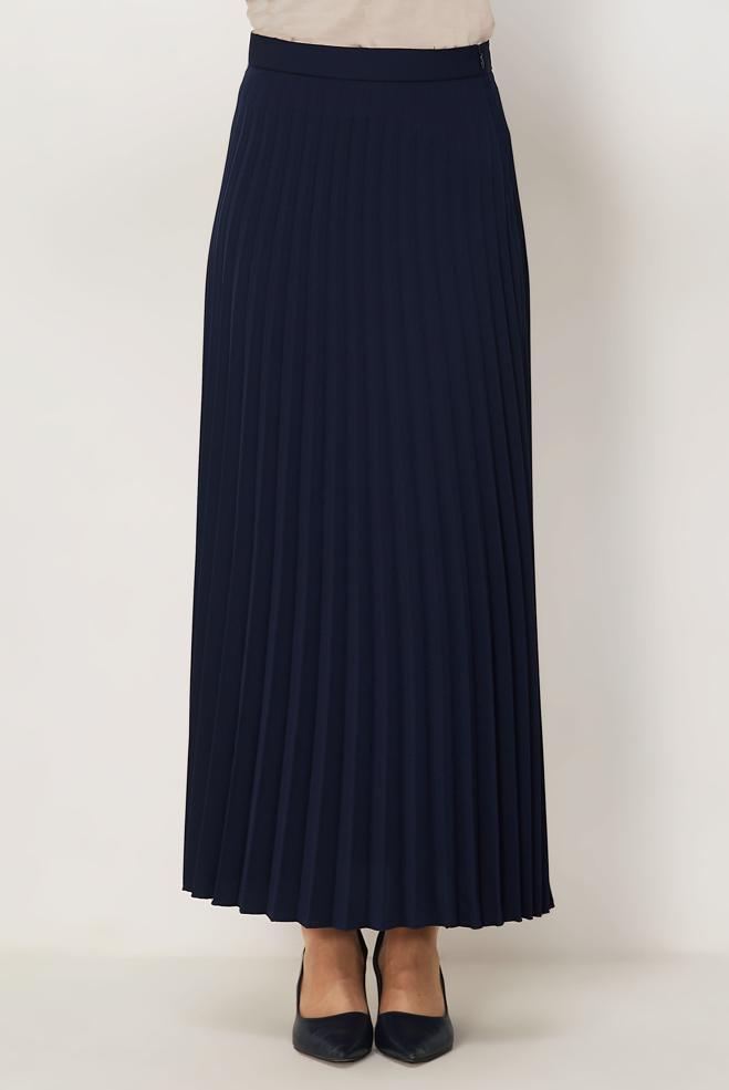Vêtements hijab BLEU MARINE JUPE PLISSÉE 60761 - ALVİNA