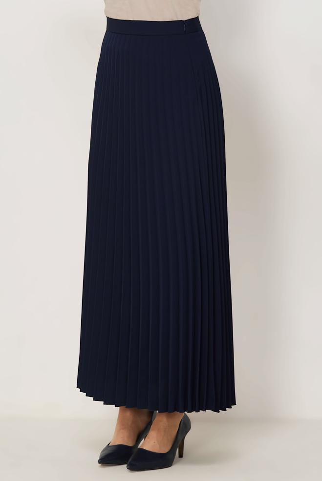 Vêtements hijab BLEU MARINE JUPE PLISSÉE 60761 - ALVİNA