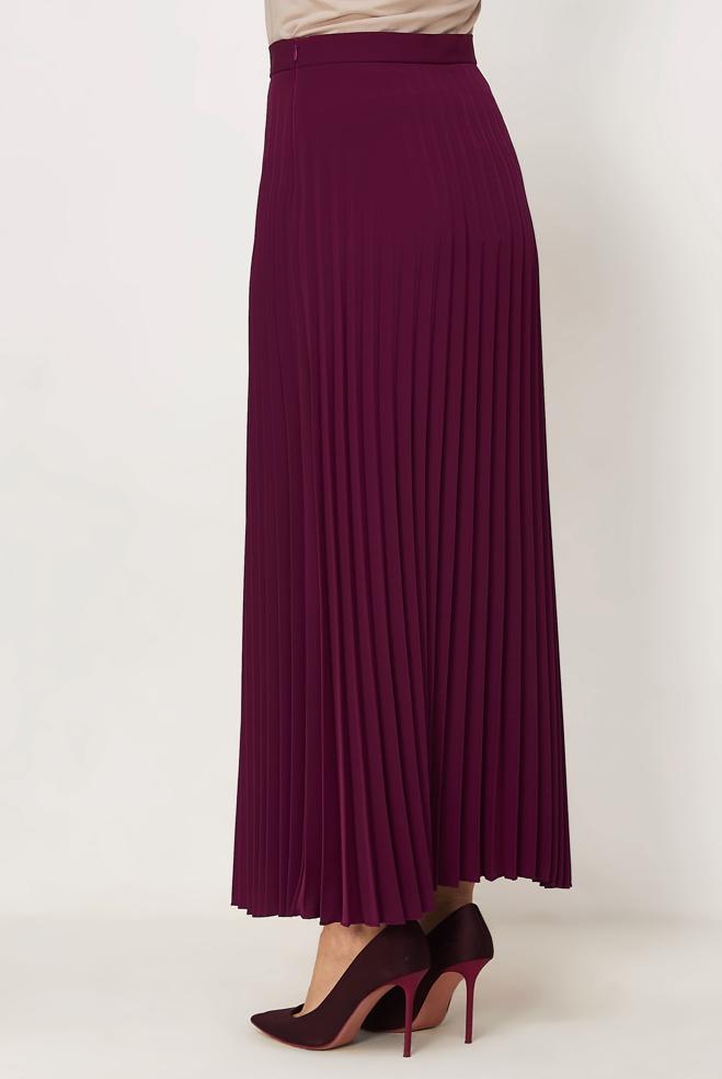 Vêtements hijab PRUNE JUPE PLISSÉE 60761 - ALVİNA