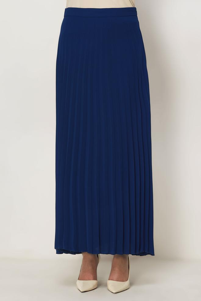 Vêtements hijab BLEU MARINE JUPE PLISSÉE 60762 - ALVİNA