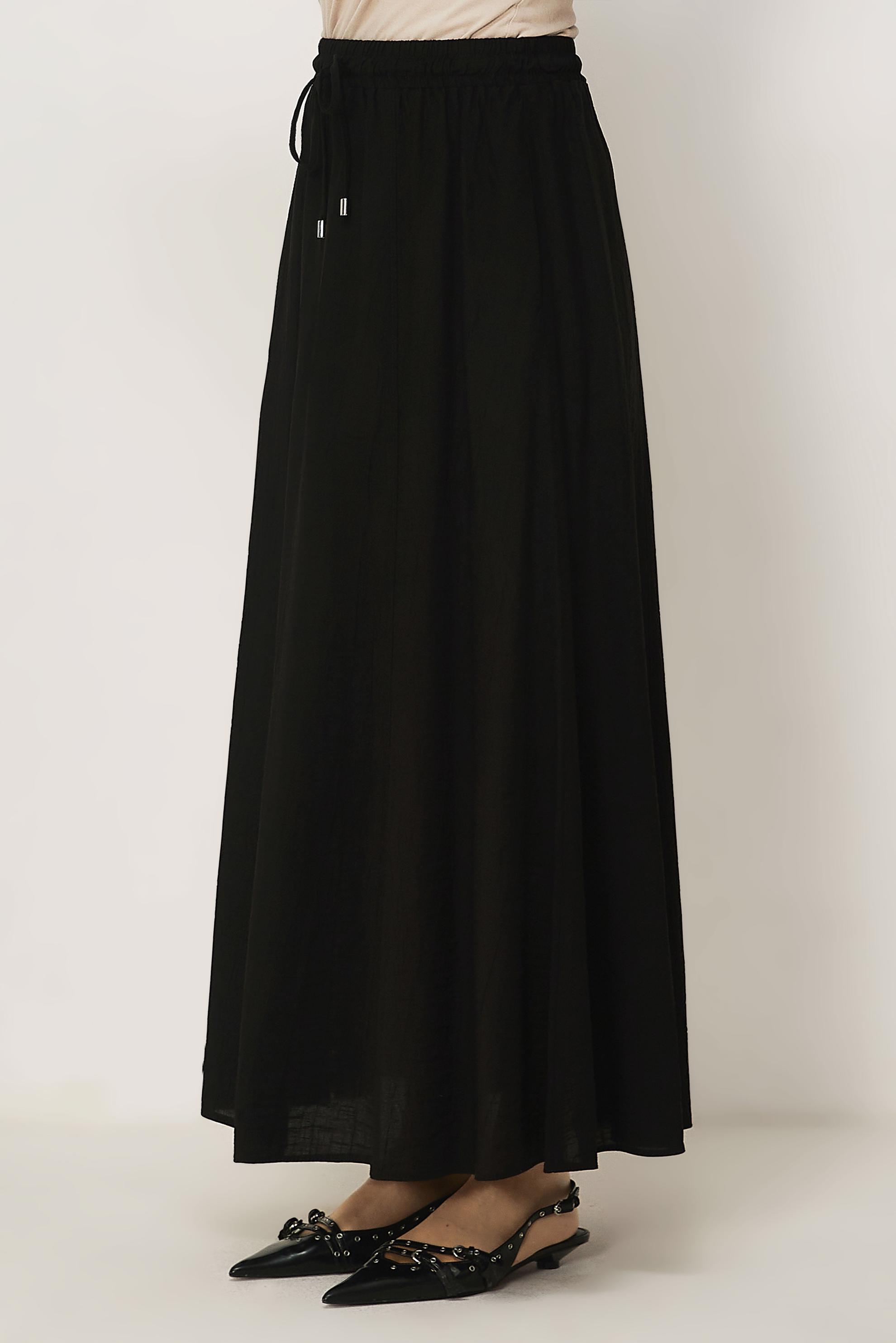 Vêtements hijab NOIR JUPE TAILLE ÉLASTIQUE 60766