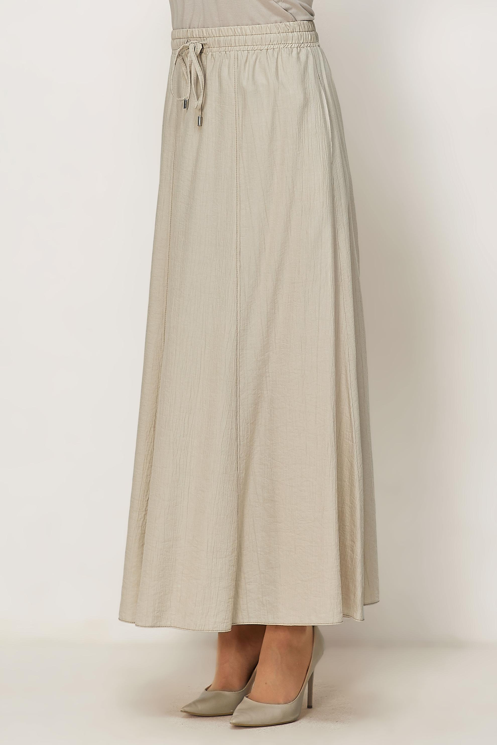 Vêtements hijab BEIGE JUPE TAILLE ÉLASTIQUE 60766